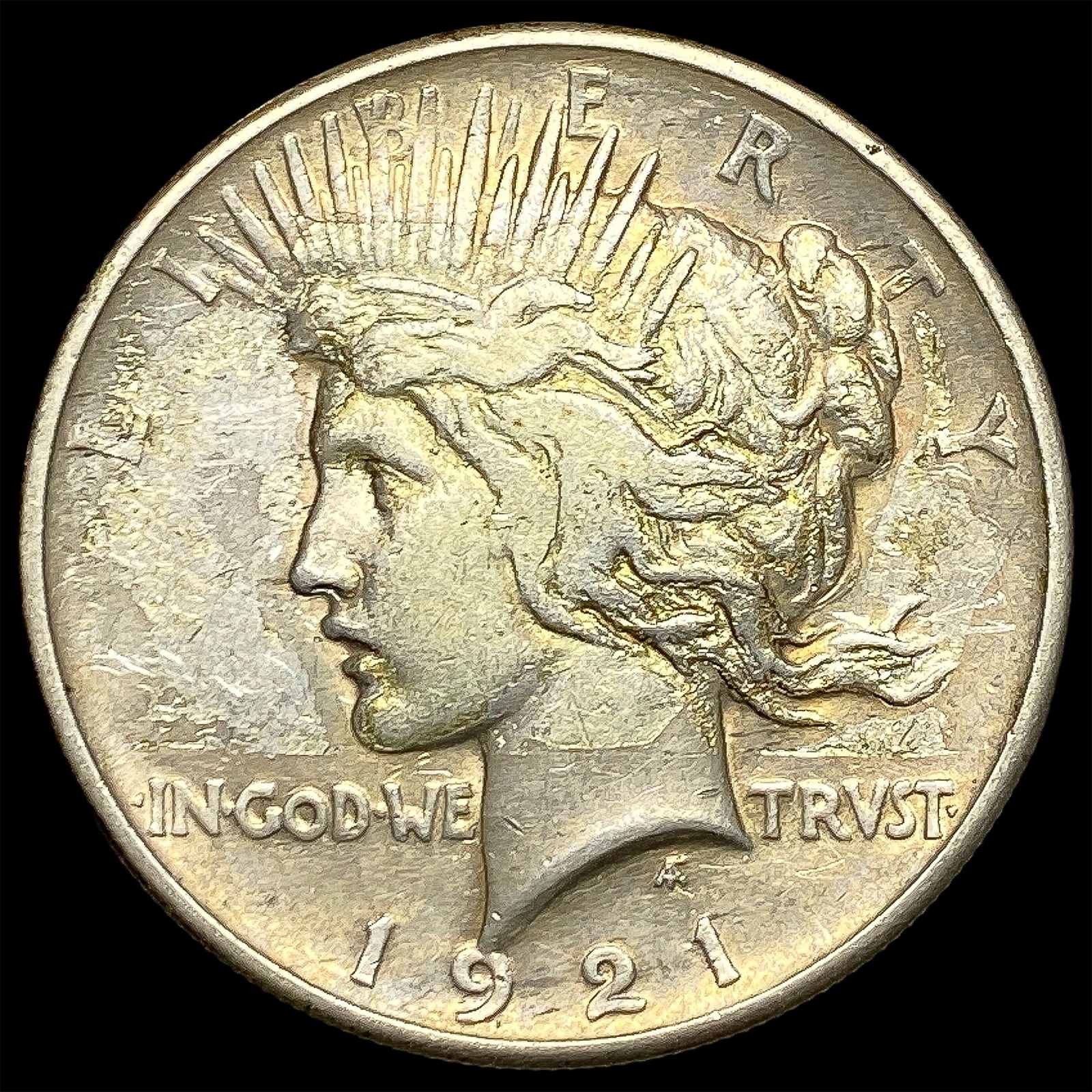 1921 Silver Peace Dollar NEARLY UNCIRCULATED (1 of 2)