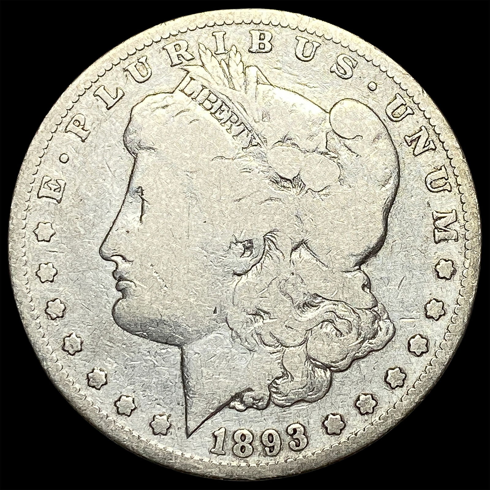 1893-S Silver Morgan Dollar NICELY CIRCULATED (1 of 2)