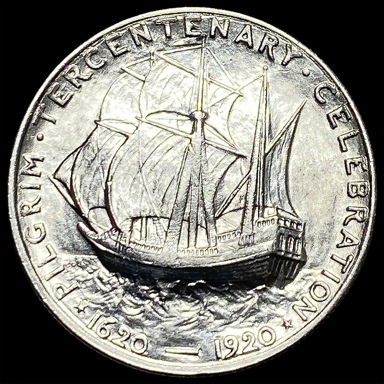 1920-D Silver Pilgrim Half Dollar UNCIRCULATED - 2