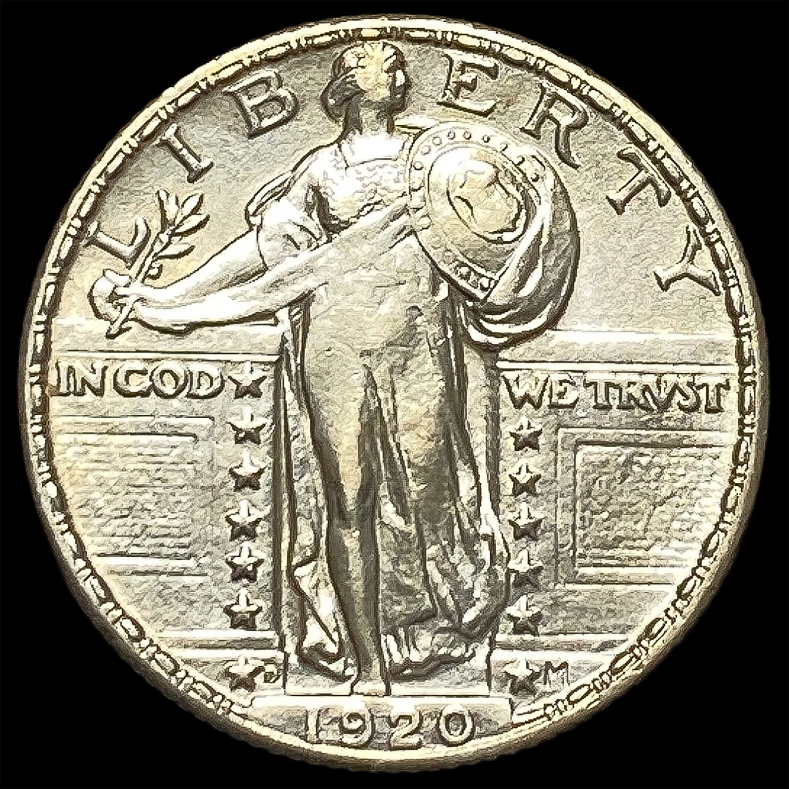 1920 Standing Liberty Silver Quarter CLOSELY UNCIRCULATED (1 of 2)
