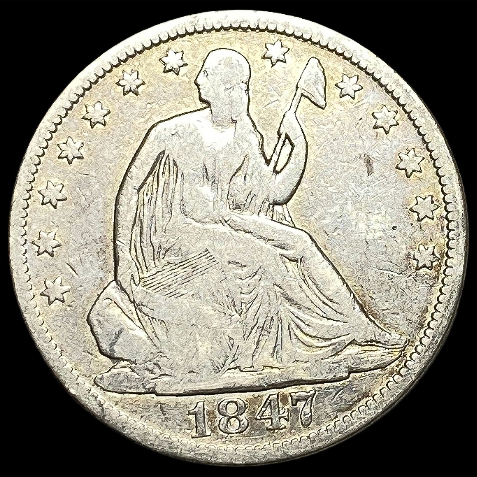 1847 Seated Liberty Half Dollar NICELY CIRCULATED (1 of 2)