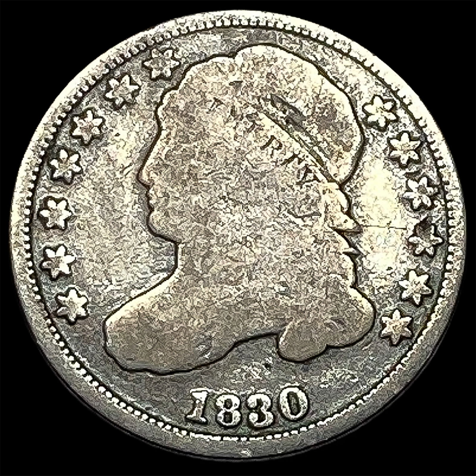 1830 Capped Bust Dime NICELY CIRCULATED (1 of 2)