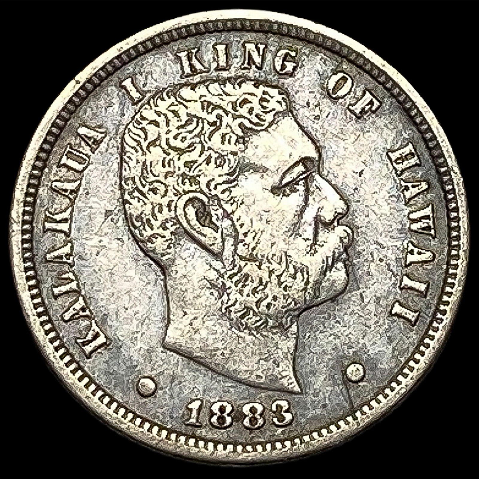 1883 Silver 10 Cents Hawaii Dime NEARLY UNCIRCULATED (1 of 2)