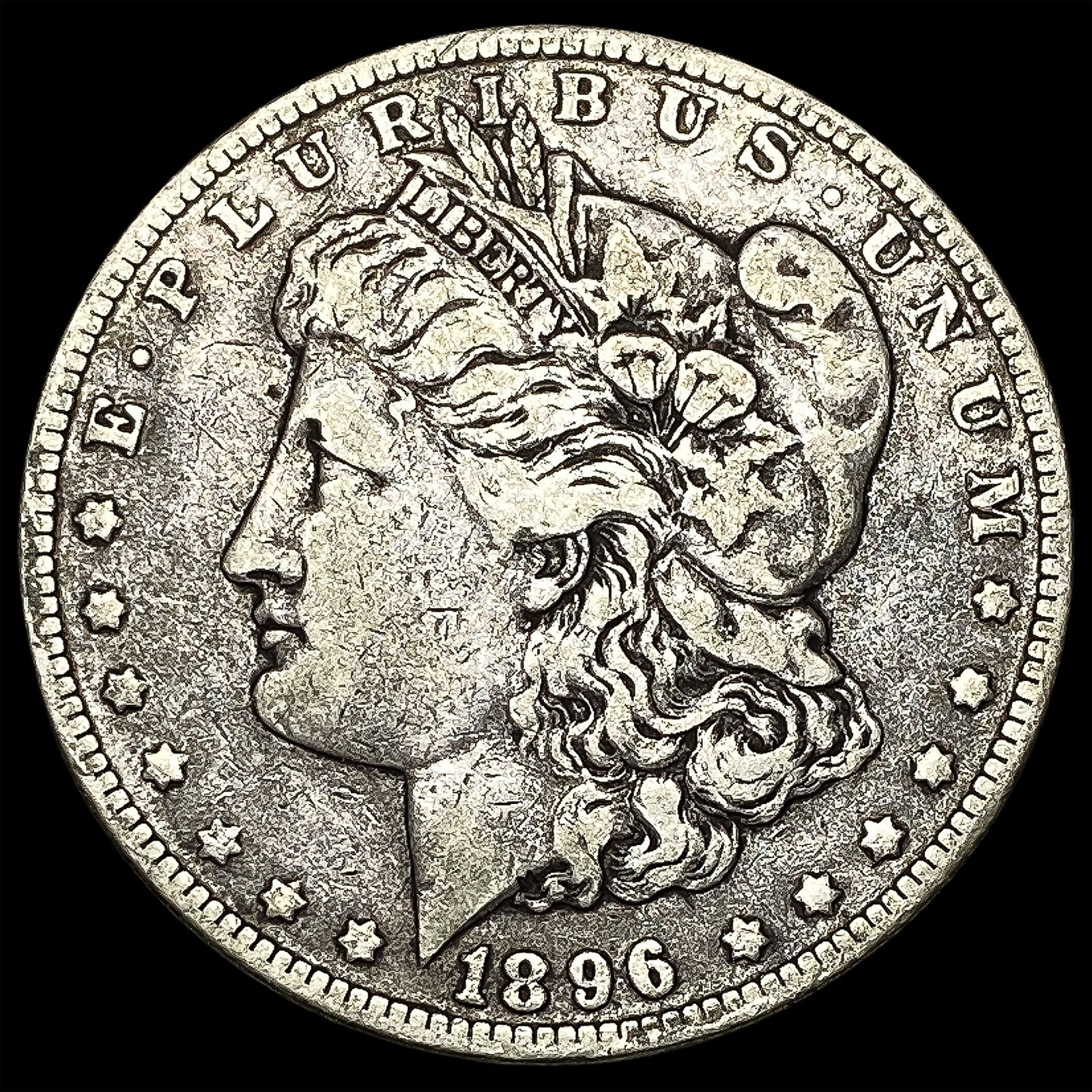 1896-O Silver Morgan Dollar ABOUT UNCIRCULATED (1 of 2)