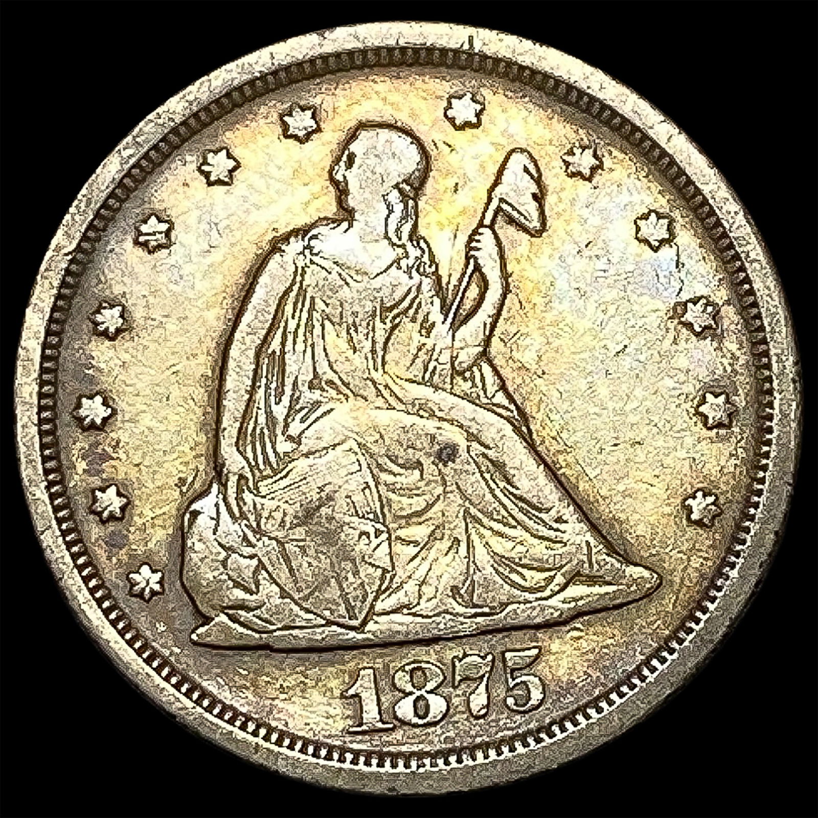 1875-S Silver Twenty Cents NEARLY UNCIRCULATED (1 of 2)