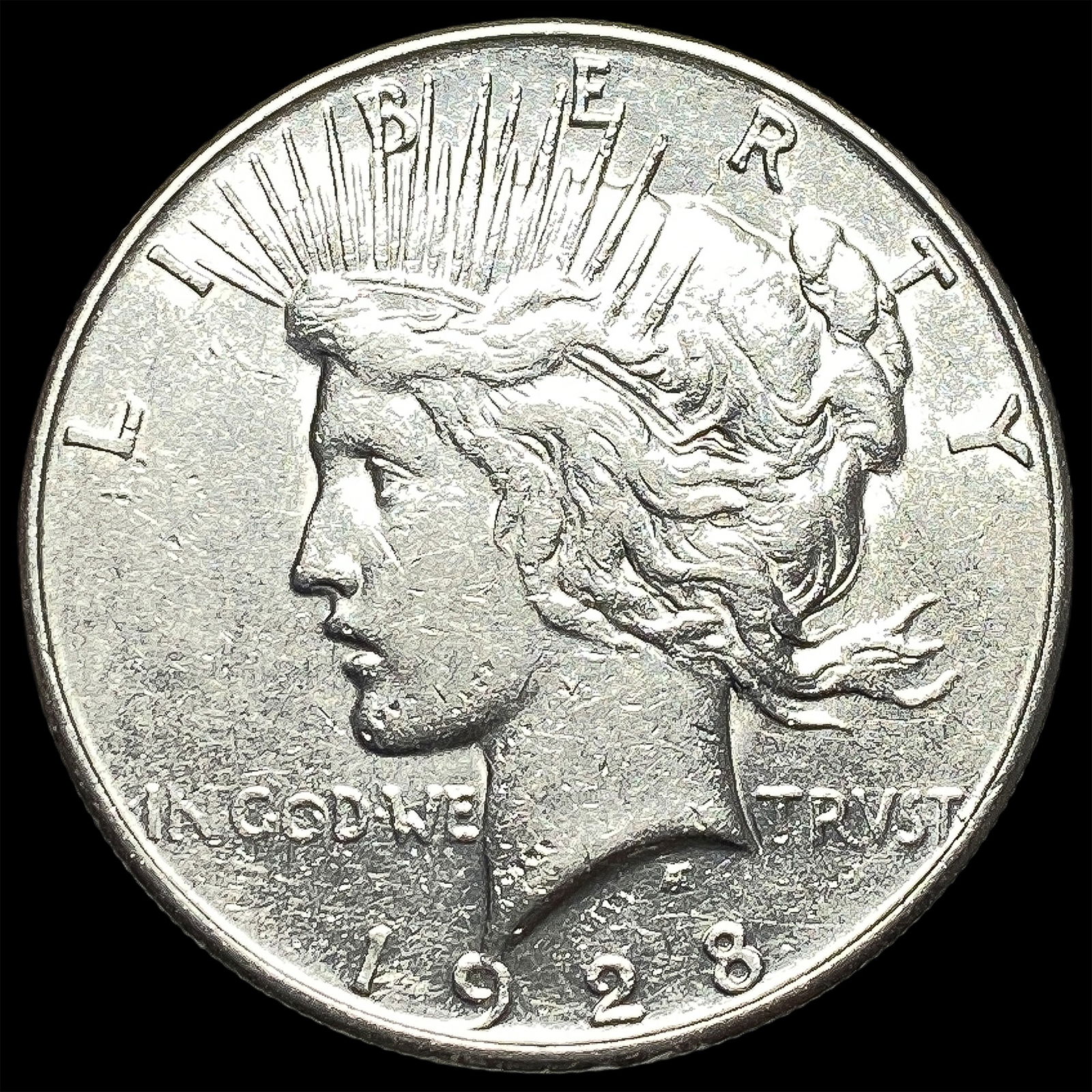1928-S Silver Peace Dollar CLOSELY UNCIRCULATED (1 of 2)