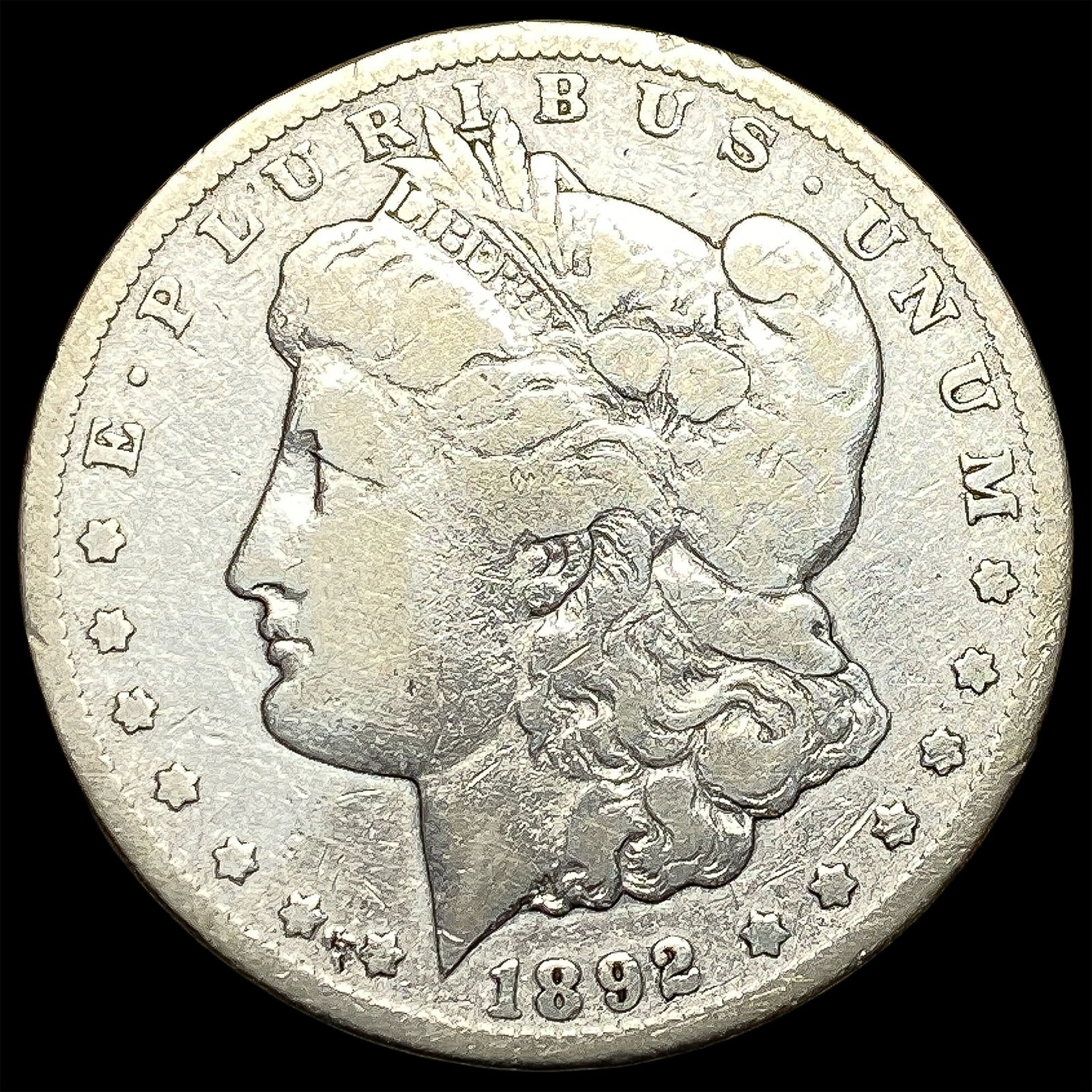 1892-CC Silver Morgan Dollar NICELY CIRCULATED: 1892-CC Silver Morgan Dollar NICELY CIRCULATED