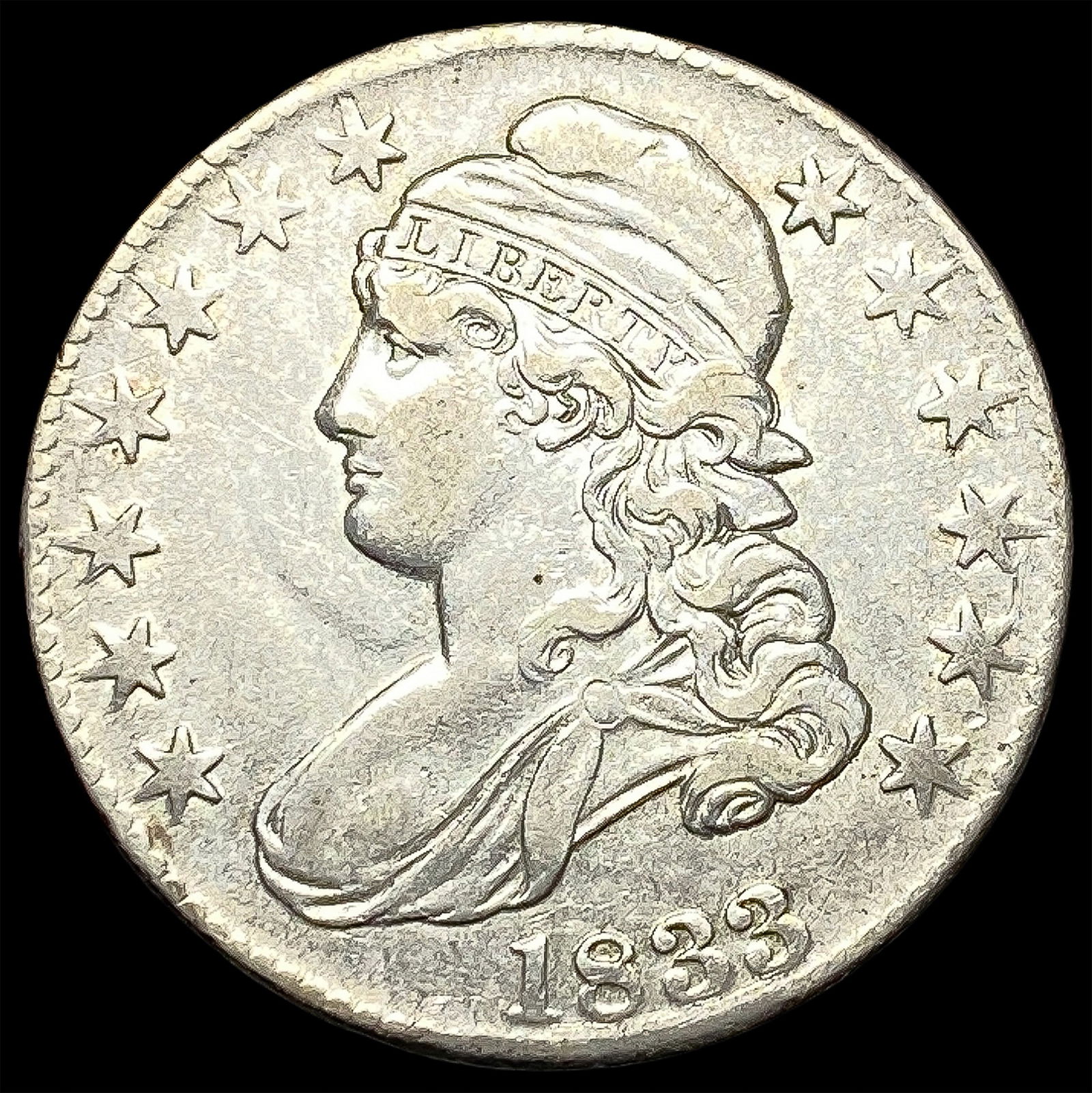 1833 Capped Bust Half Dollar NEARLY UNCIRCULATED (1 of 2)
