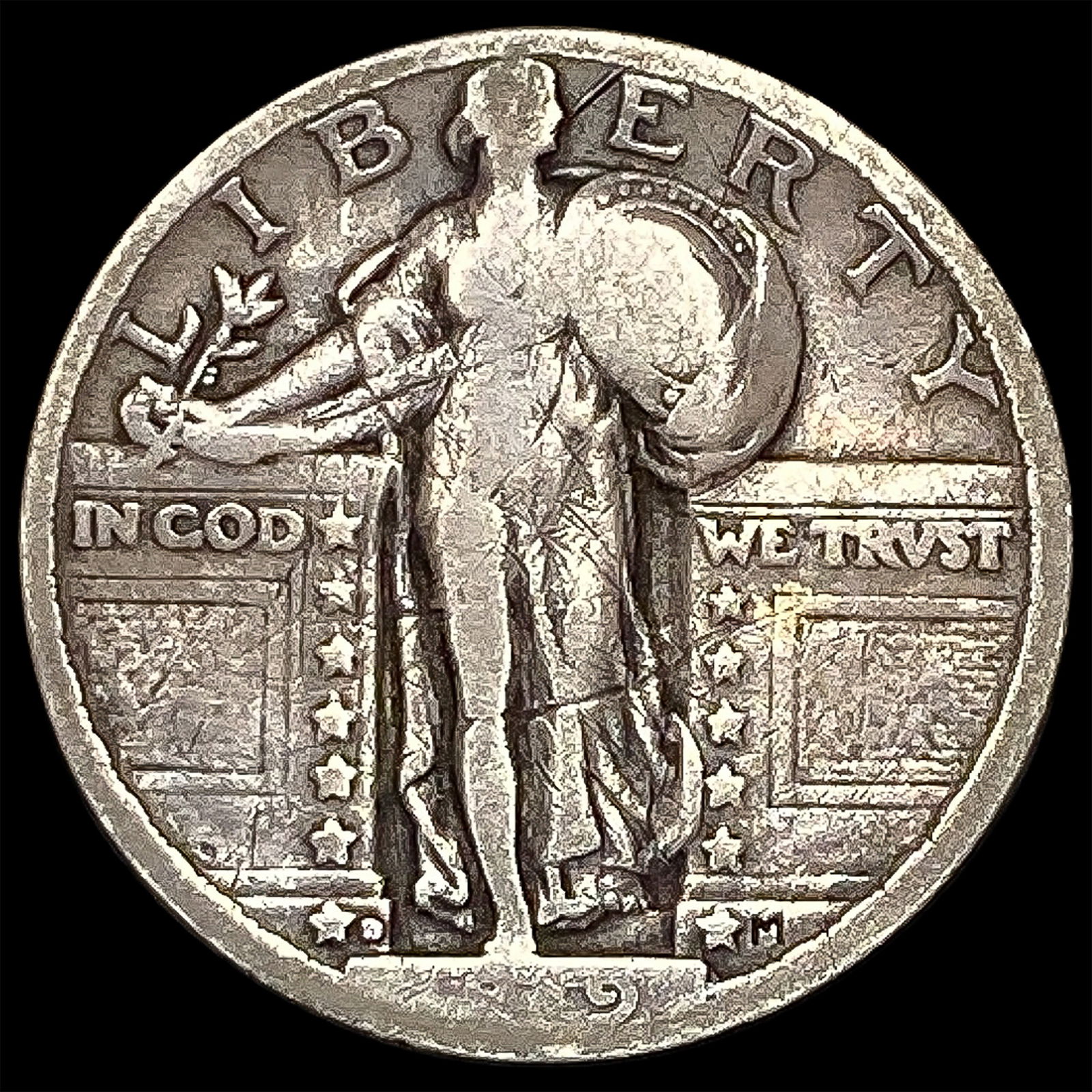 1929-S Silver Standing Liberty Quarter NICELY CIRCULATED: 1929-S Silver Standing Liberty Quarter NICELY CIRCULATED