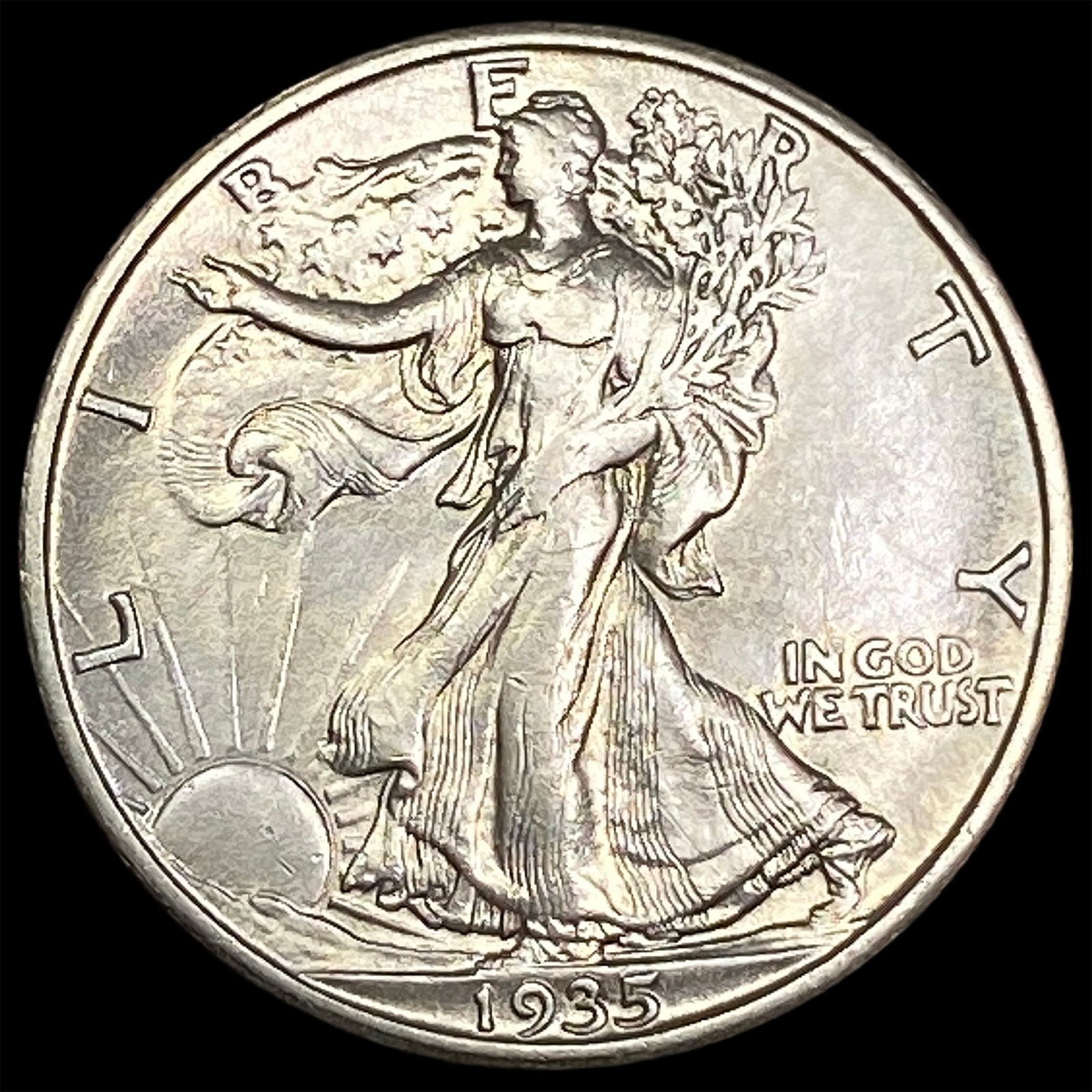1935-S Silver Walking Liberty Half Dollar UNCIRCULATED (1 of 2)
