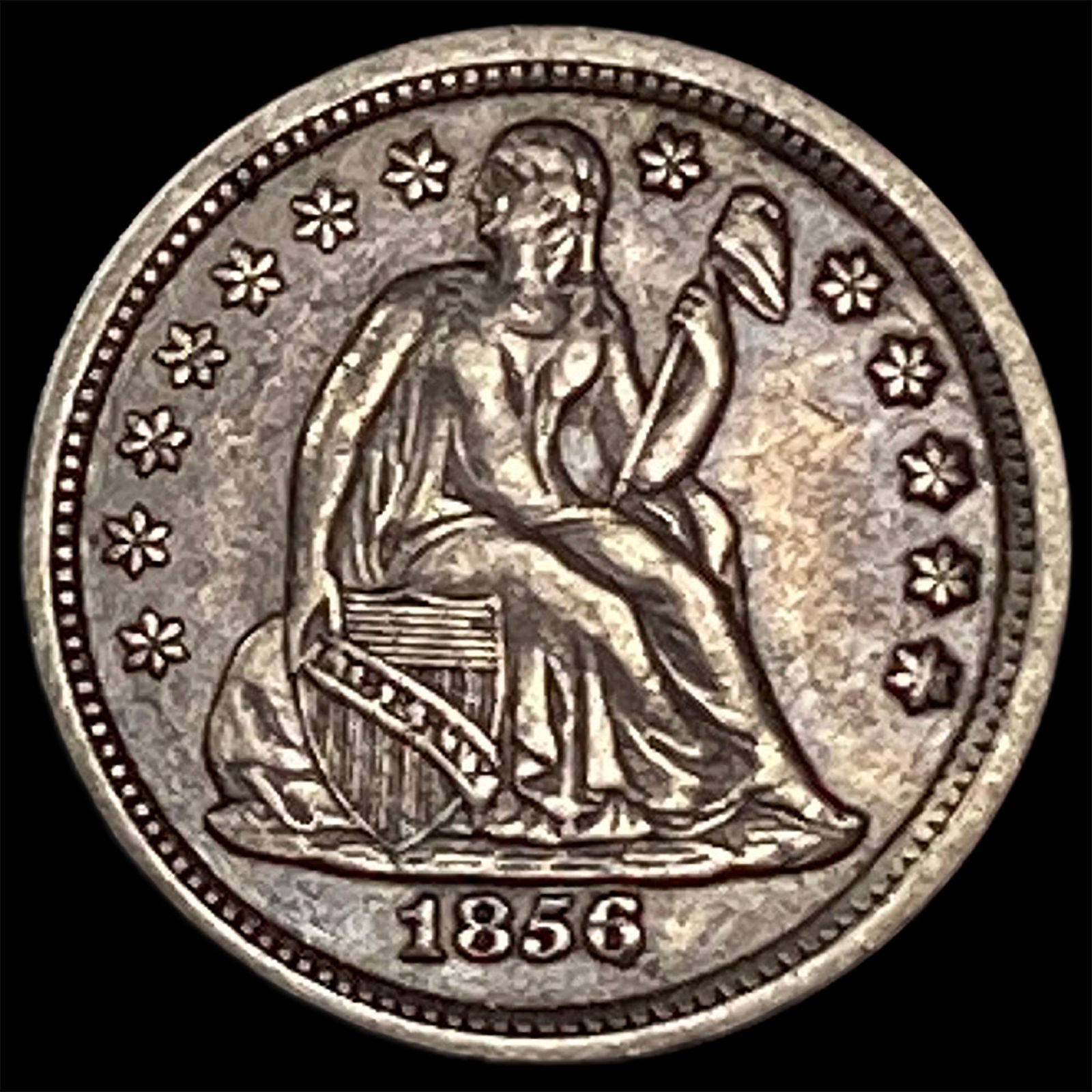 1856 Seated Liberty Dime NEARLY UNCIRCULATED (1 of 2)