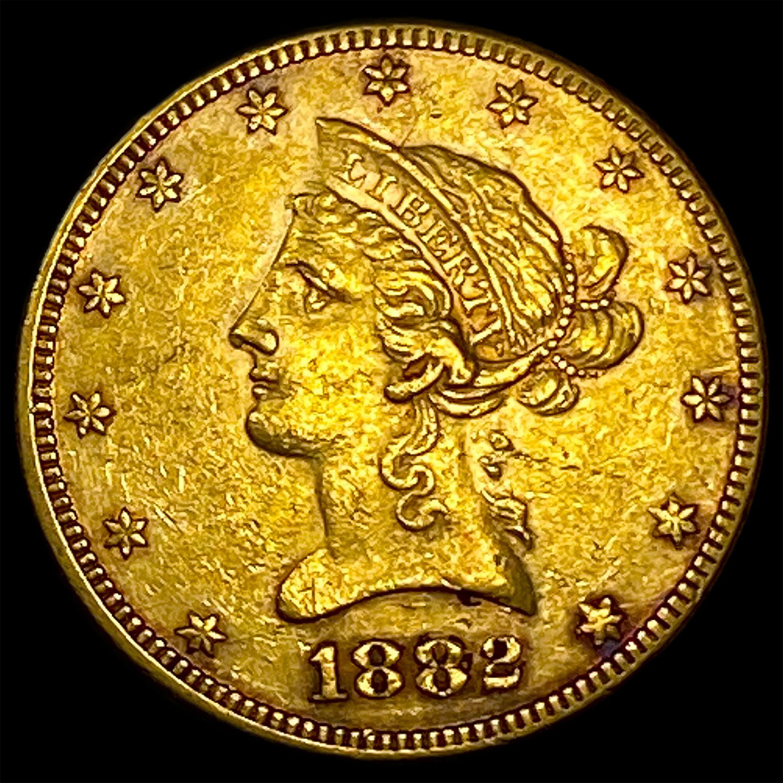 1882 $10 Liberty Head Eagle CLOSELY UNCIRCULATED (1 of 2)