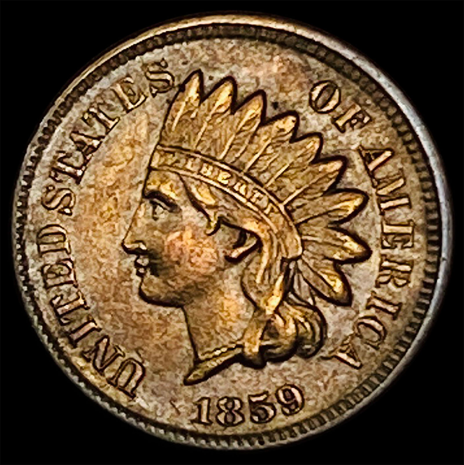 1859 Indian Head Cent CLOSELY UNCIRCULATED (1 of 2)