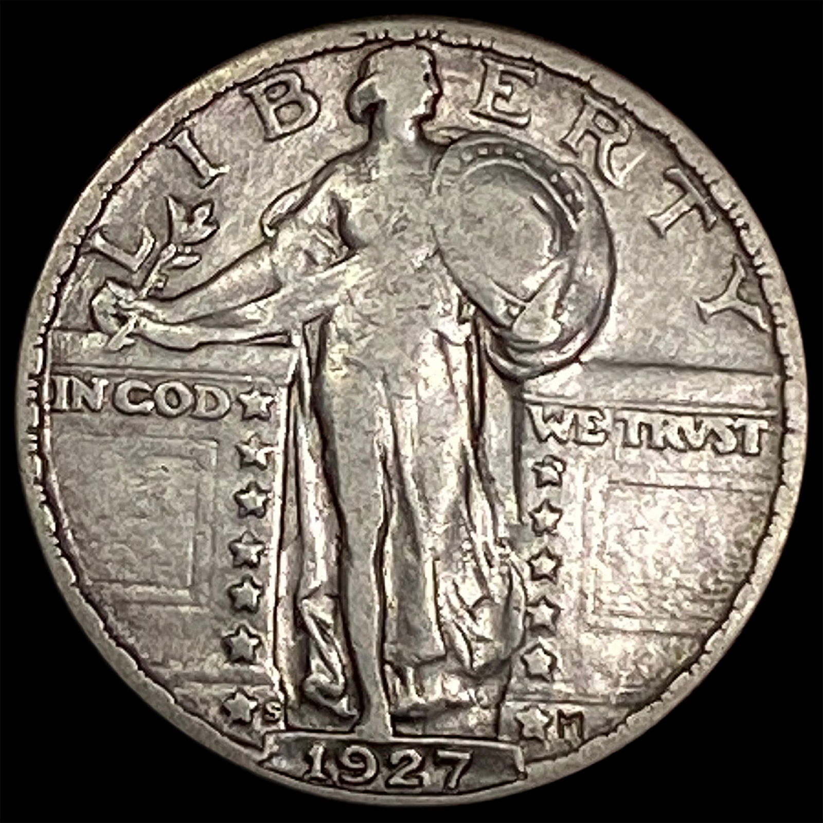 1927-S Silver Standing Liberty Quarter LIGHTLY CIRCULATED (1 of 2)
