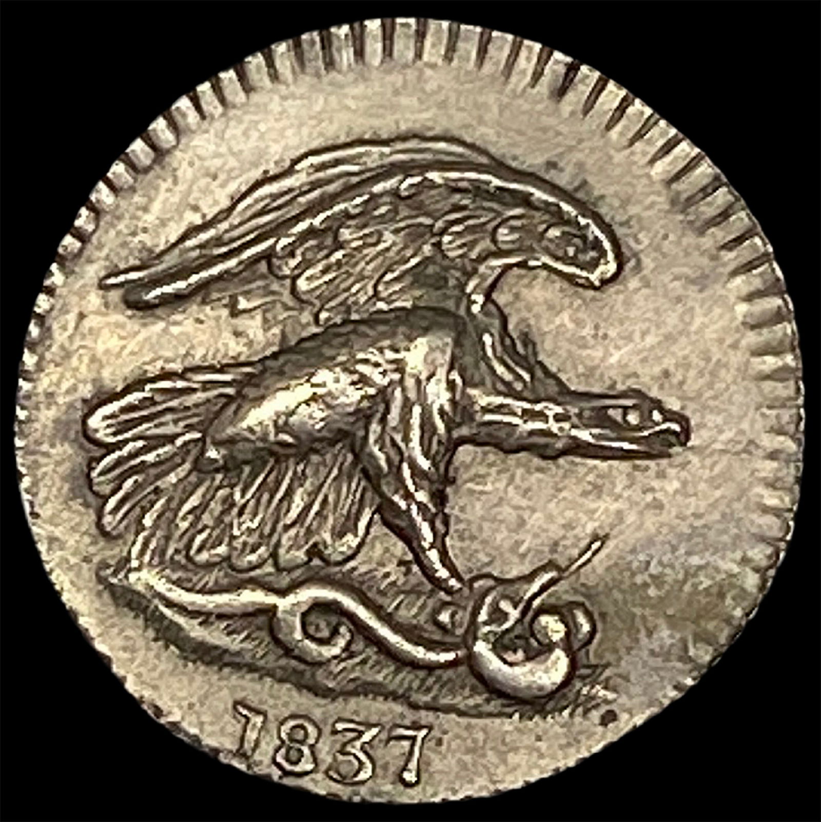 1837 Feuchtwanger Composition Cent CLOSELY UNCIRCULATED (1 of 2)