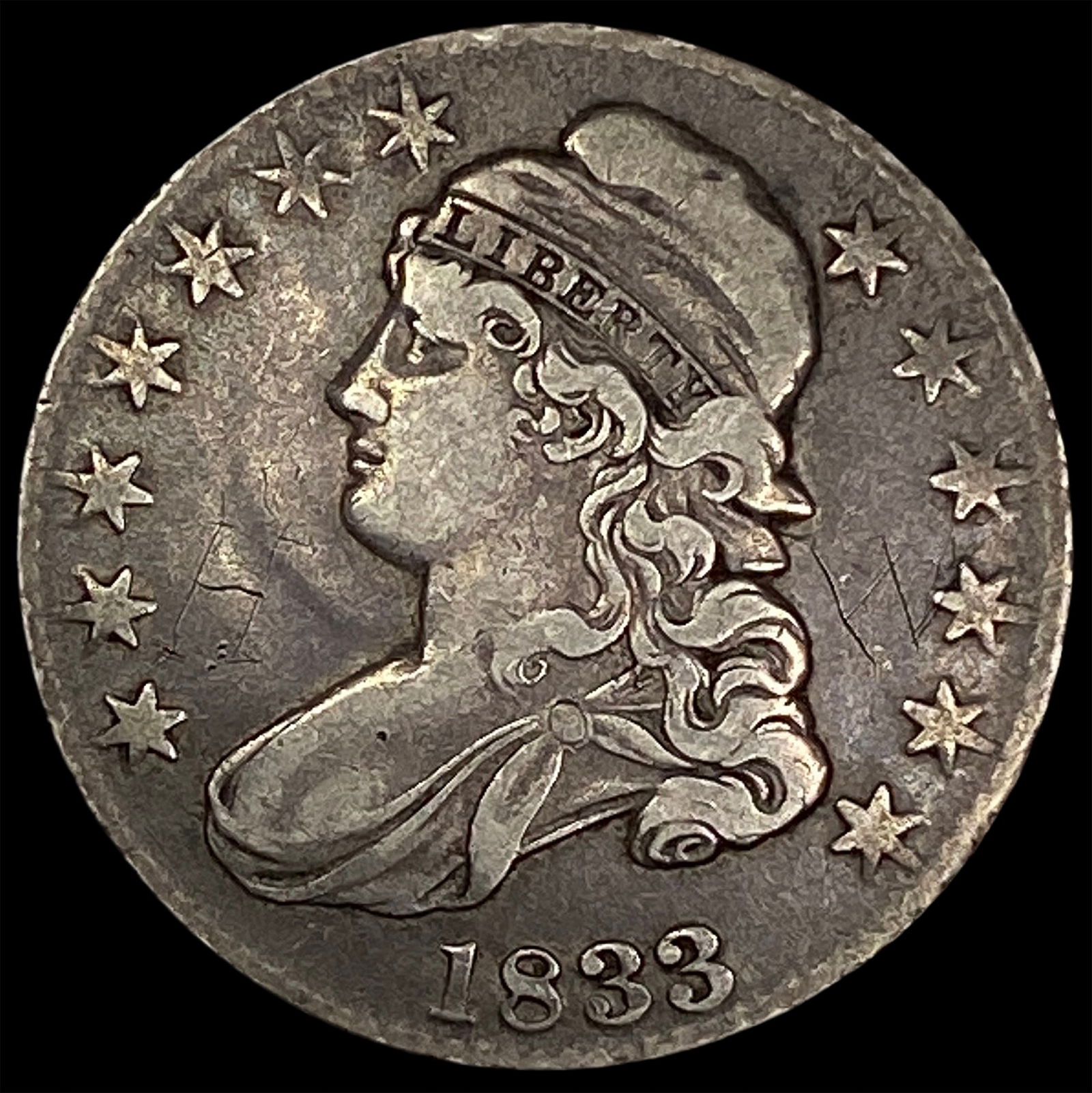 1833 Silver Half Dollar HIGH GRADE (1 of 2)