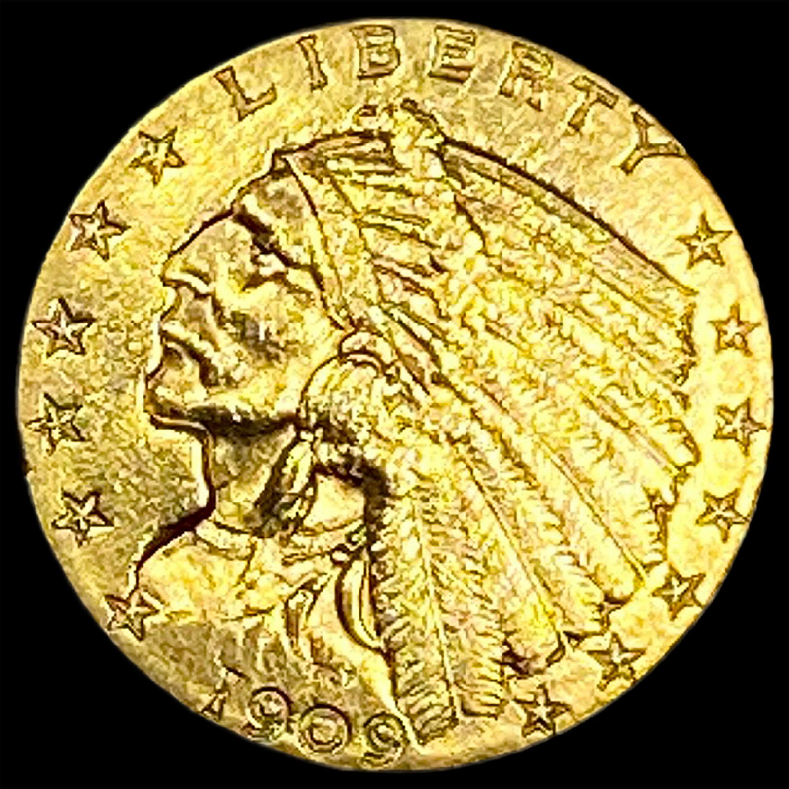 1909 Indian Head Gold Half Eagle $5 UNCIRCULATED (1 of 2)