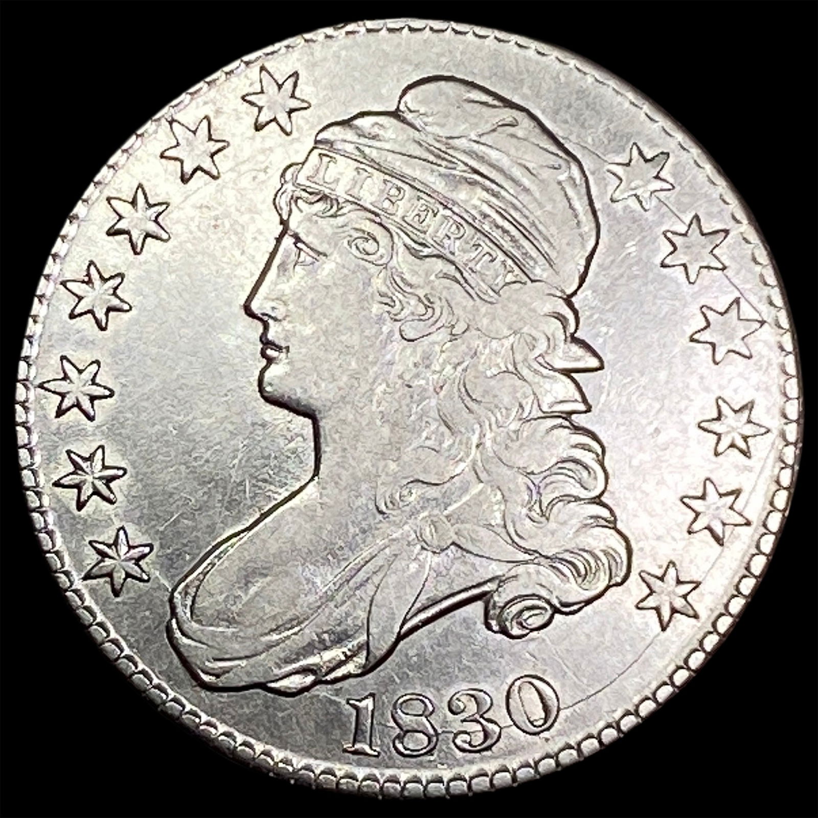 1830 Capped Bust Half Dollar NEARLY UNCIRCULATED (1 of 2)