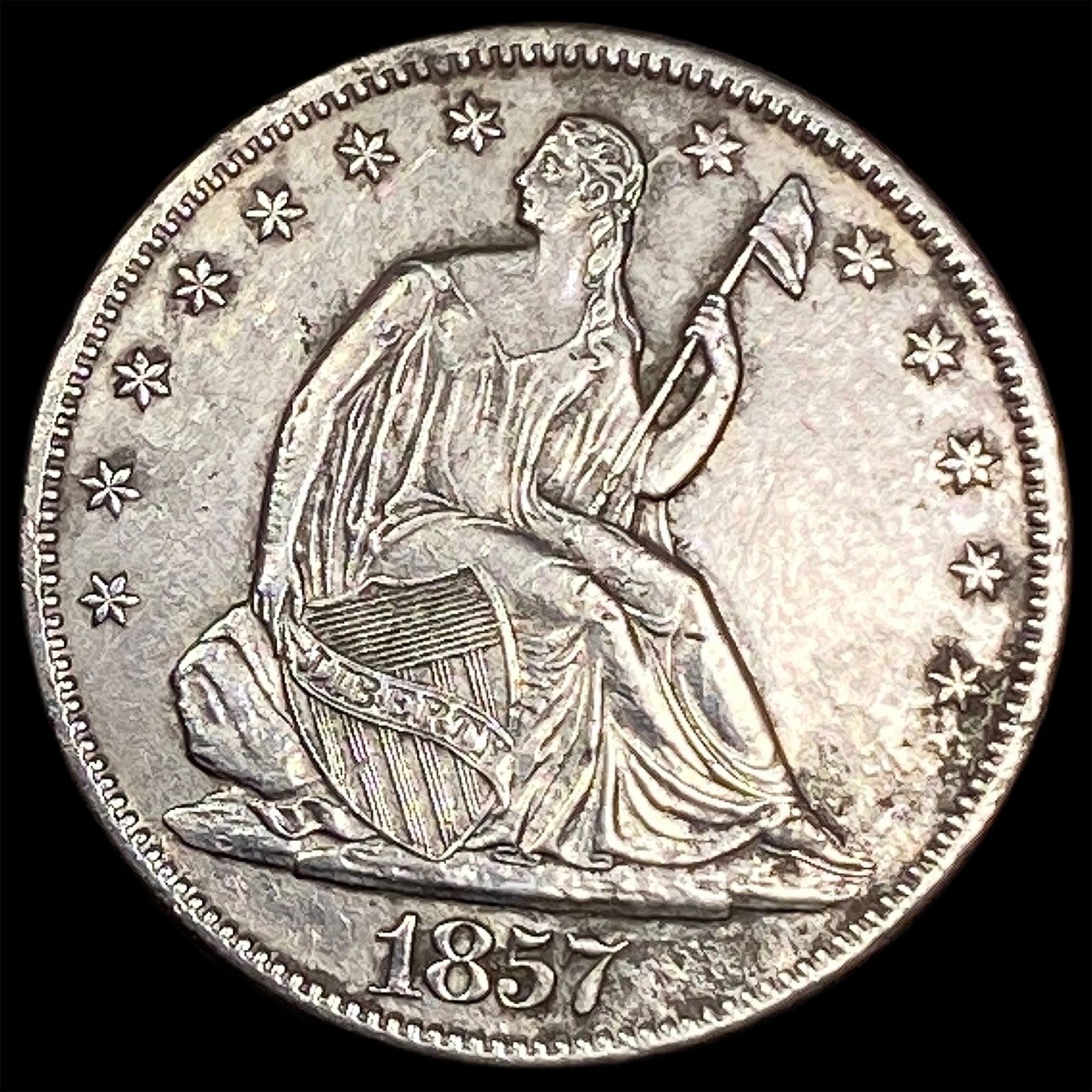 1857-S Silver Half Dollar HIGH GRADE (1 of 2)