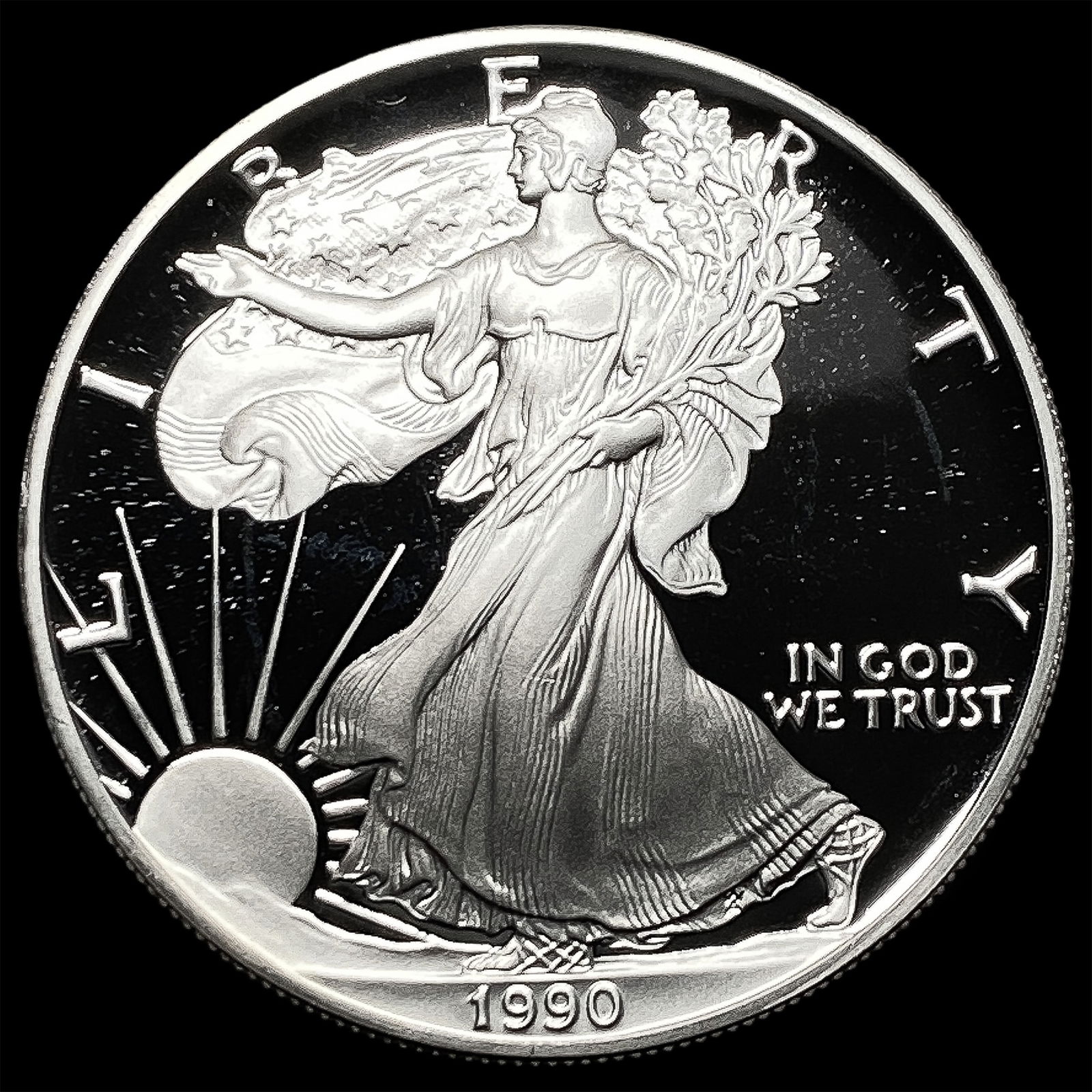 1990-S 1 oz Silver American Eagle Proof CHOICE PROOF (1 of 2)