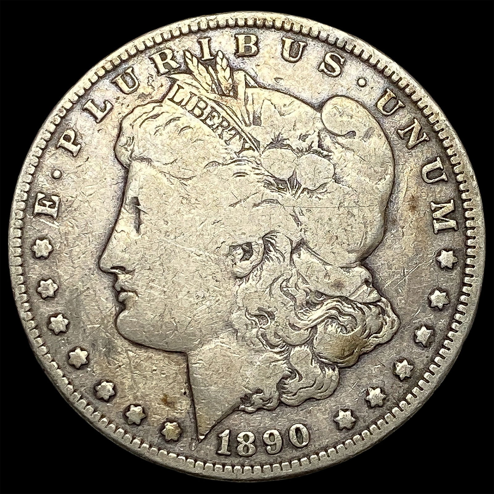 1890-CC Silver Morgan Dollar ABOUT UNCIRCULATED (1 of 2)
