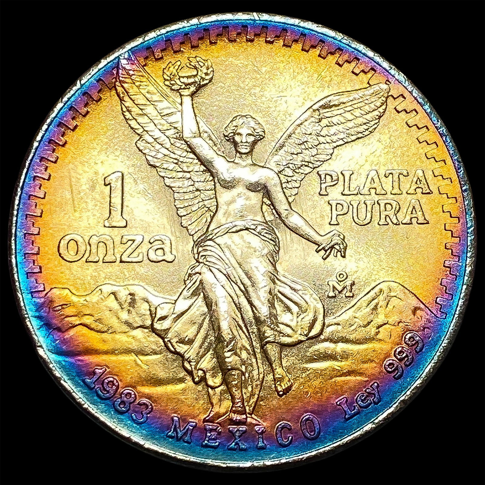 1983 Toned Mexico Silver 1 Onza Libertad GEM BU (1 of 2)