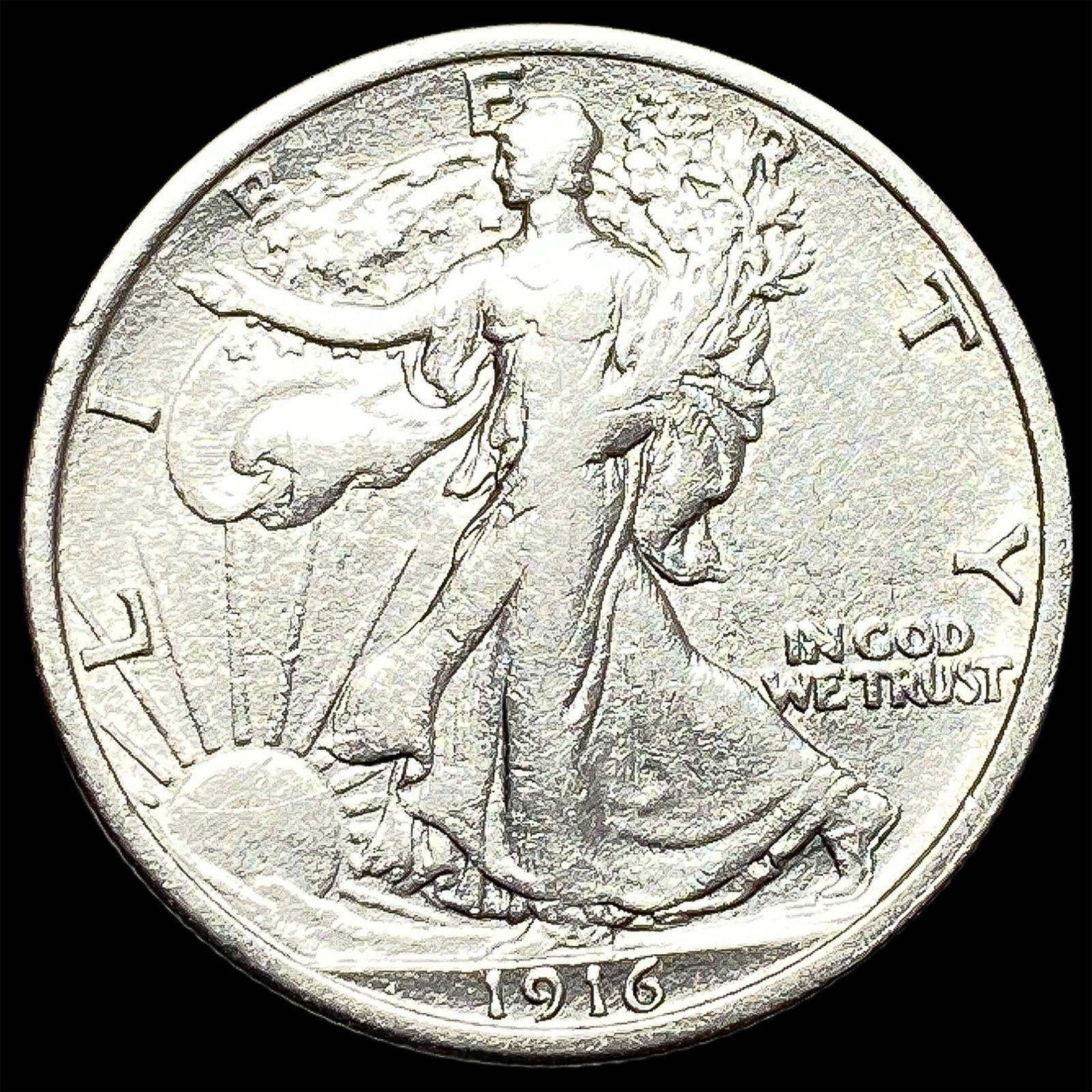 1916 Walking Liberty Half Dollar ABOUT UNCIRCULATED (1 of 2)