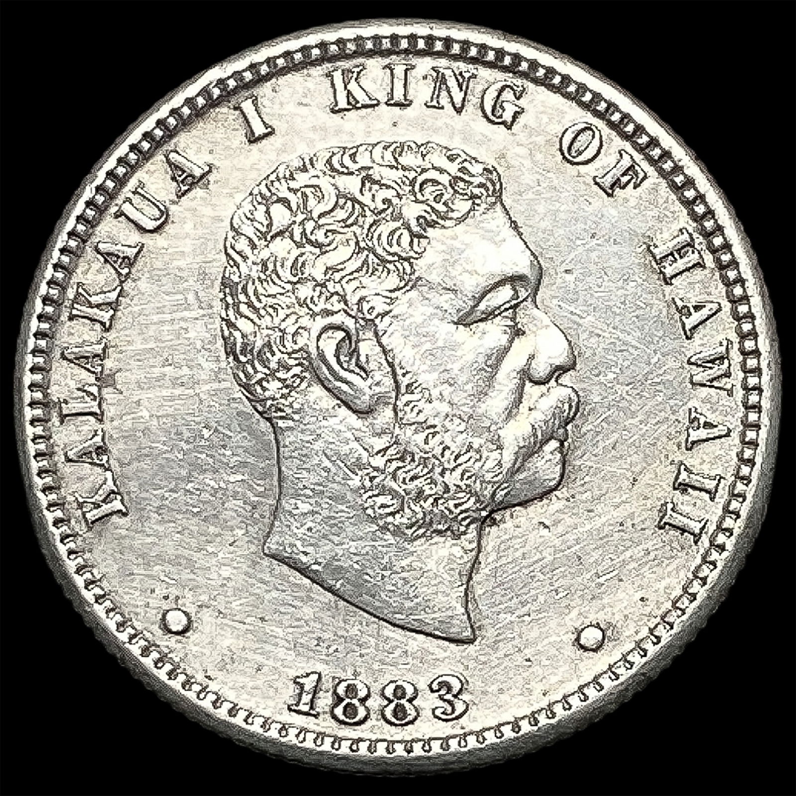 1883 Silver Hawaii 1/4 Dollar CLOSELY UNCIRCULATED (1 of 2)