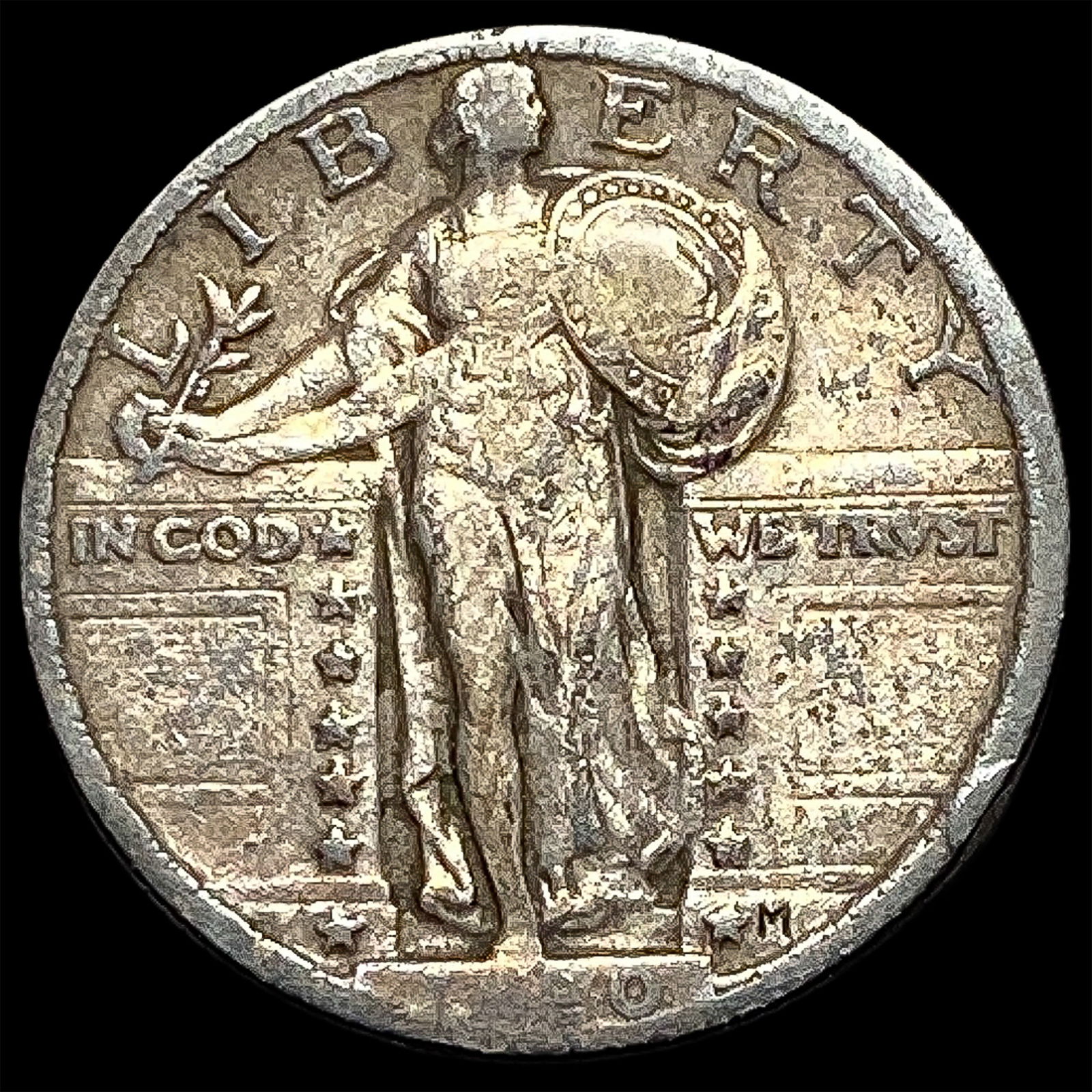 1927-S Silver Standing Liberty Quarter NEARLY UNCIRCULATED (1 of 2)