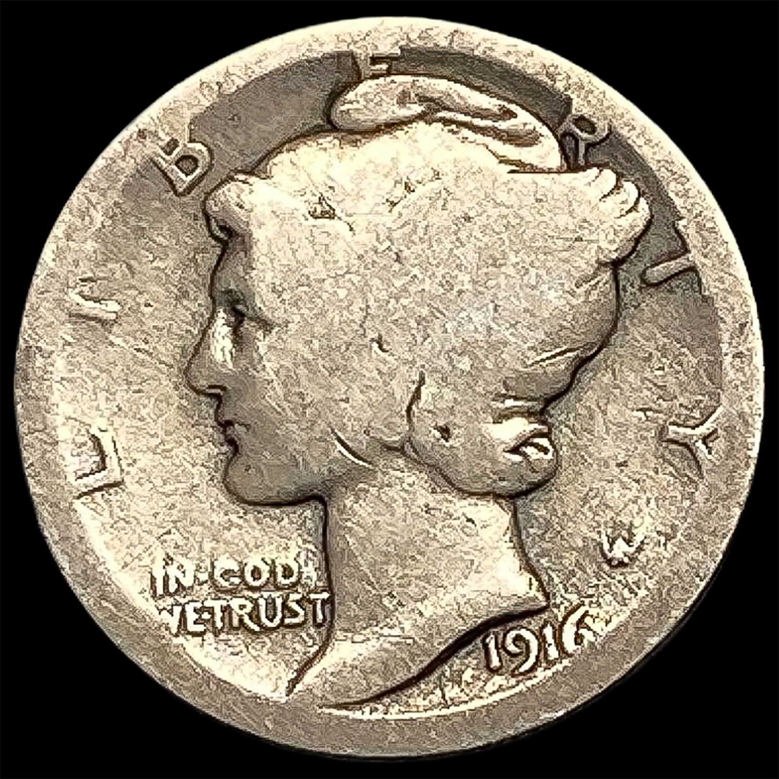 1916 Mercury Dime NICELY CIRCULATED (1 of 2)