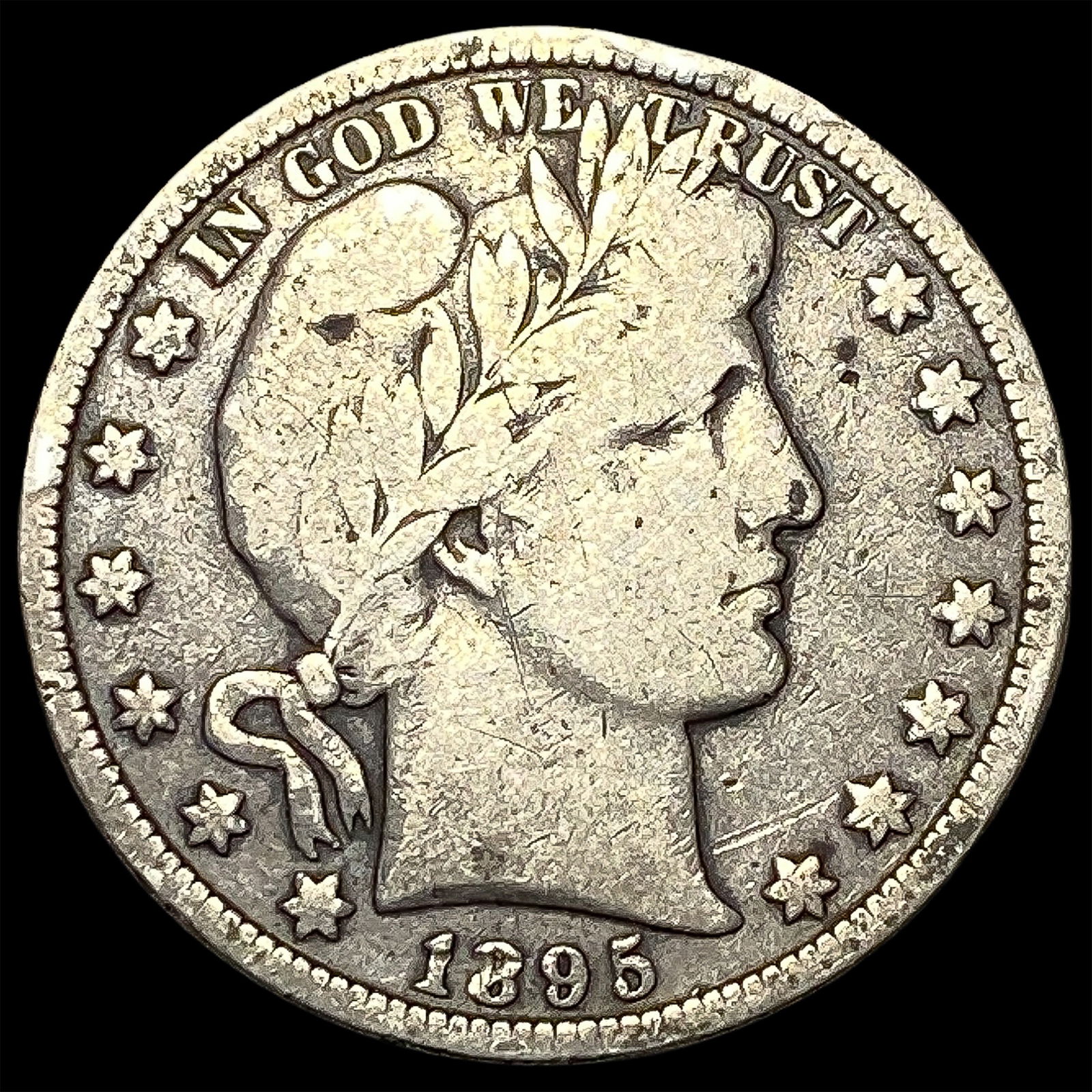 1895-O Silver Barber Half Dollar NICELY CIRCULATED (1 of 2)