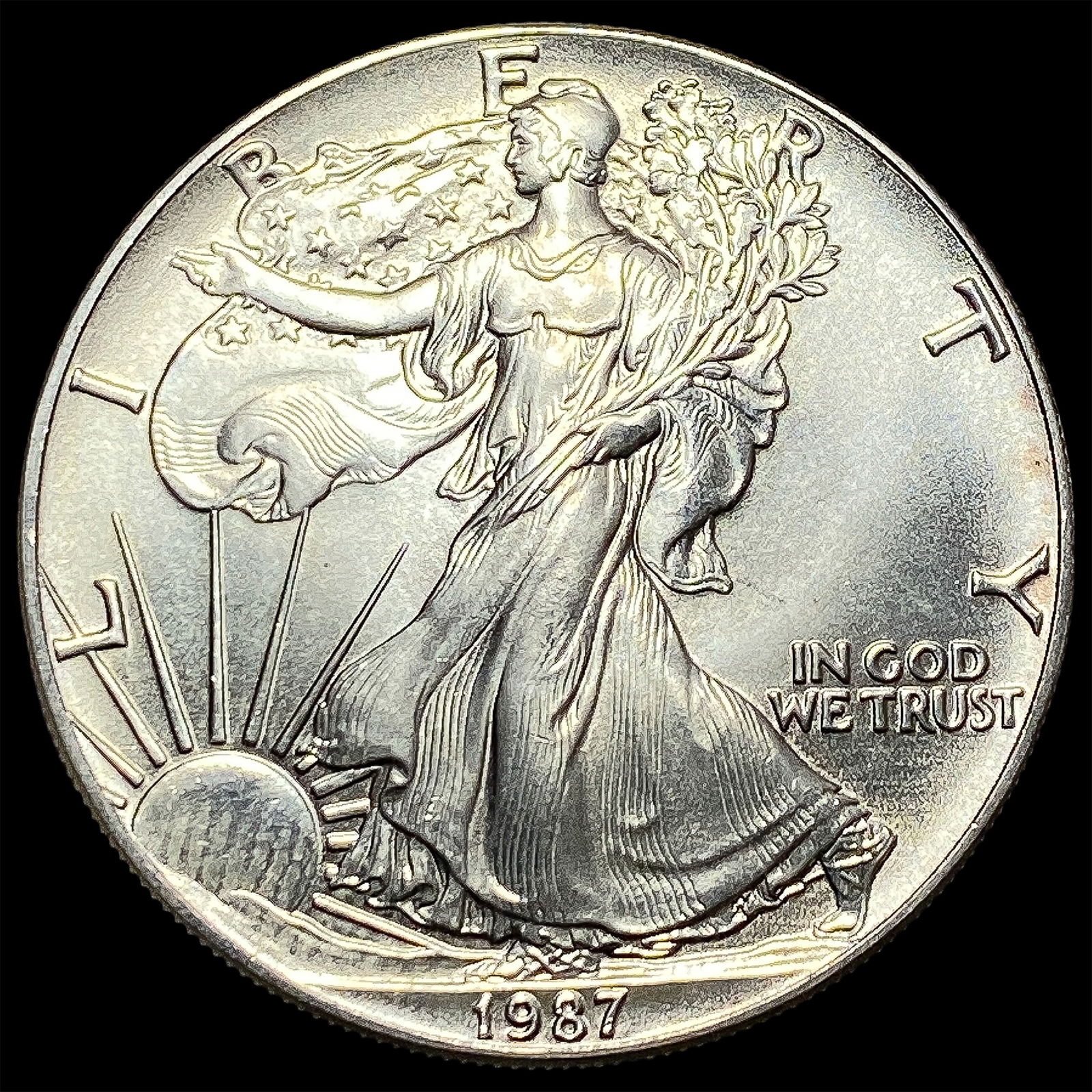 1987 1 oz Silver American Eagle $1 SUPERB GEM BU (1 of 2)