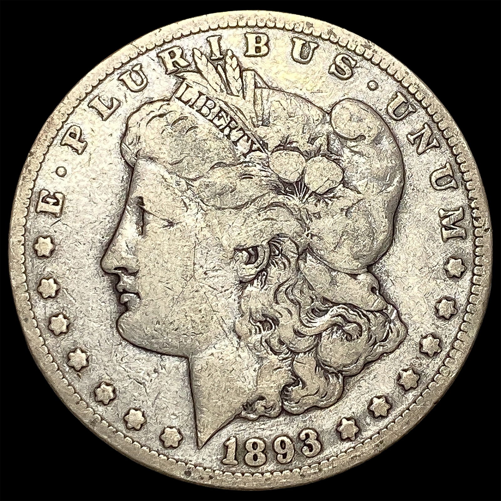1893-CC Silver Morgan Dollar LIGHTLY CIRCULATED (1 of 2)