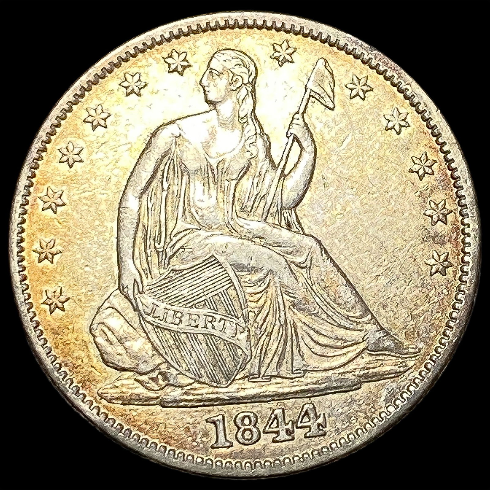 1844 Silver Seated Liberty Half Dollar CLOSELY UNCIRCULATED (1 of 2)