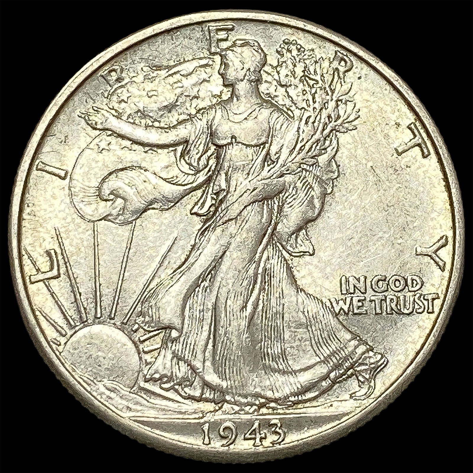 1943-D Silver Walking Liberty Half Dollar CLOSELY UNCIRCULATED (1 of 2)