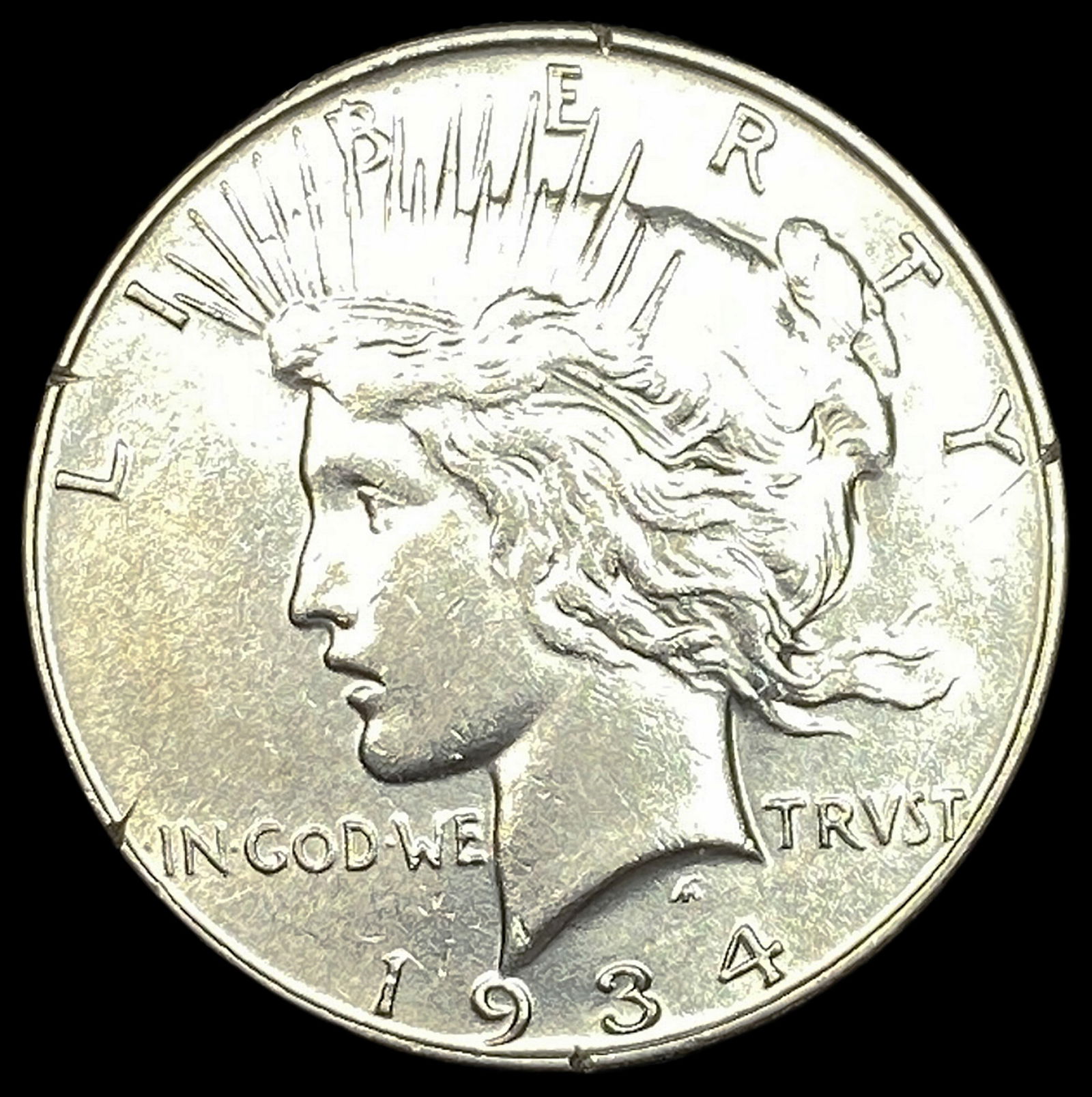 1934 Silver Peace Dollar CLOSELY UNCIRCULATED (1 of 2)