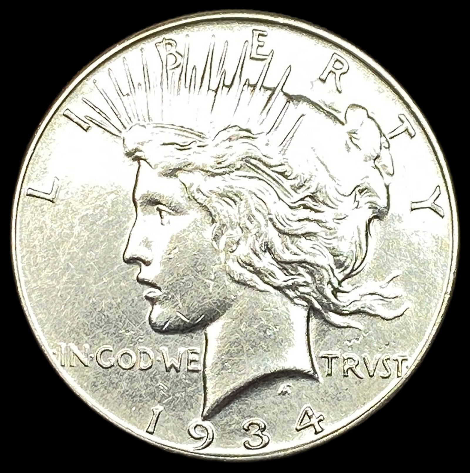 1934 Silver Peace Dollar CLOSELY UNCIRCULATED (1 of 2)