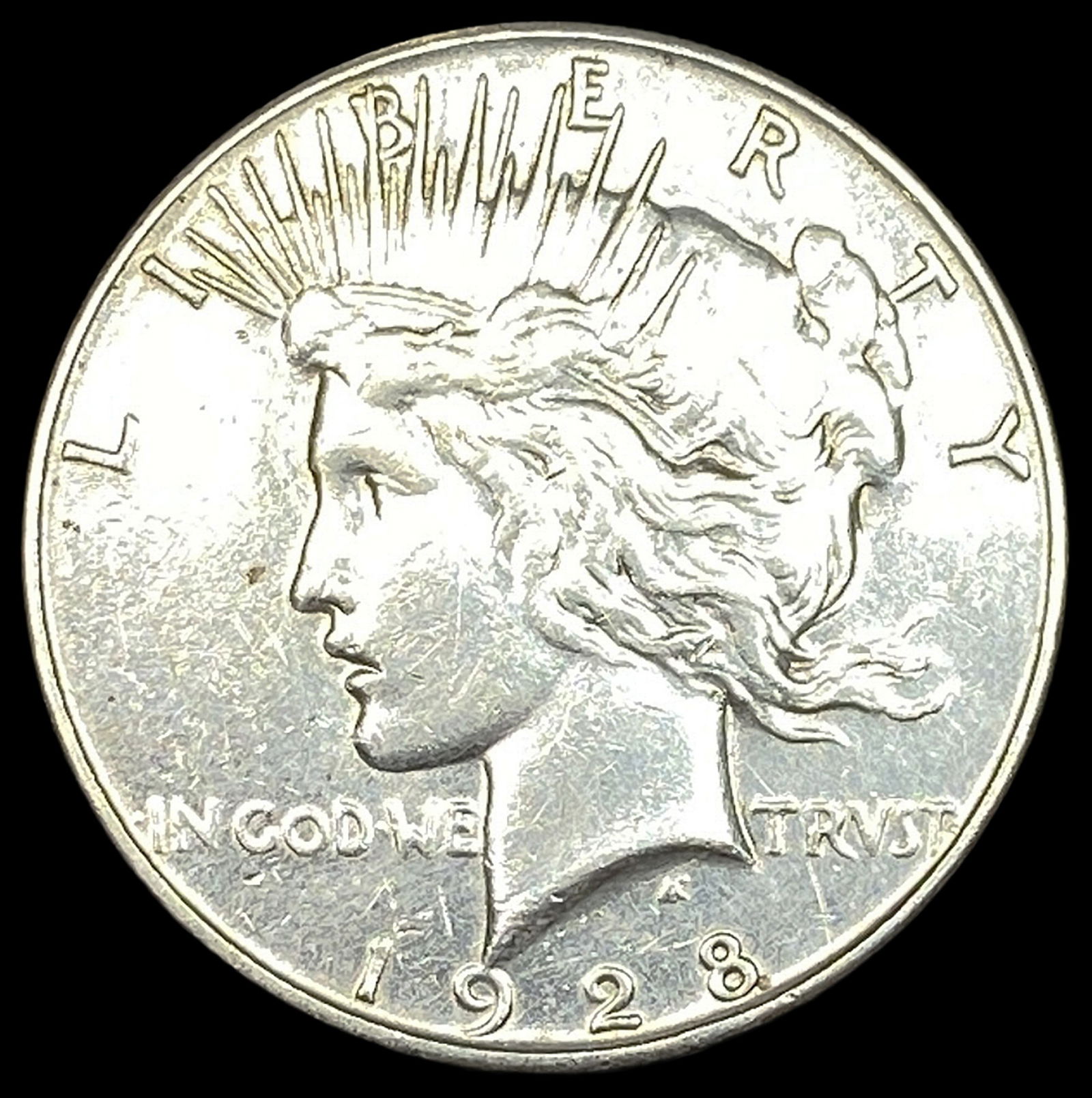 1928-S Silver Peace Dollar CLOSELY UNCIRCULATED (1 of 2)
