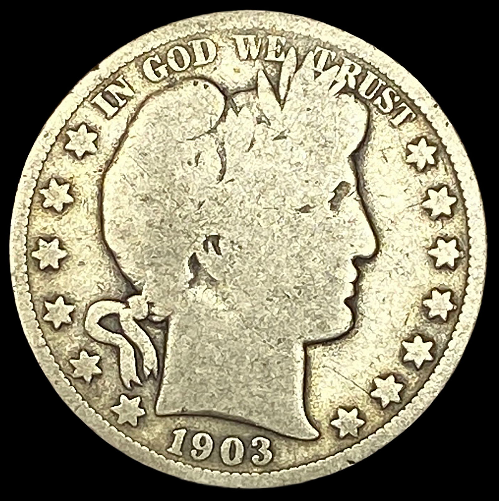 1903-S Silver Barber Half Dollar NICELY CIRCULATED (1 of 2)