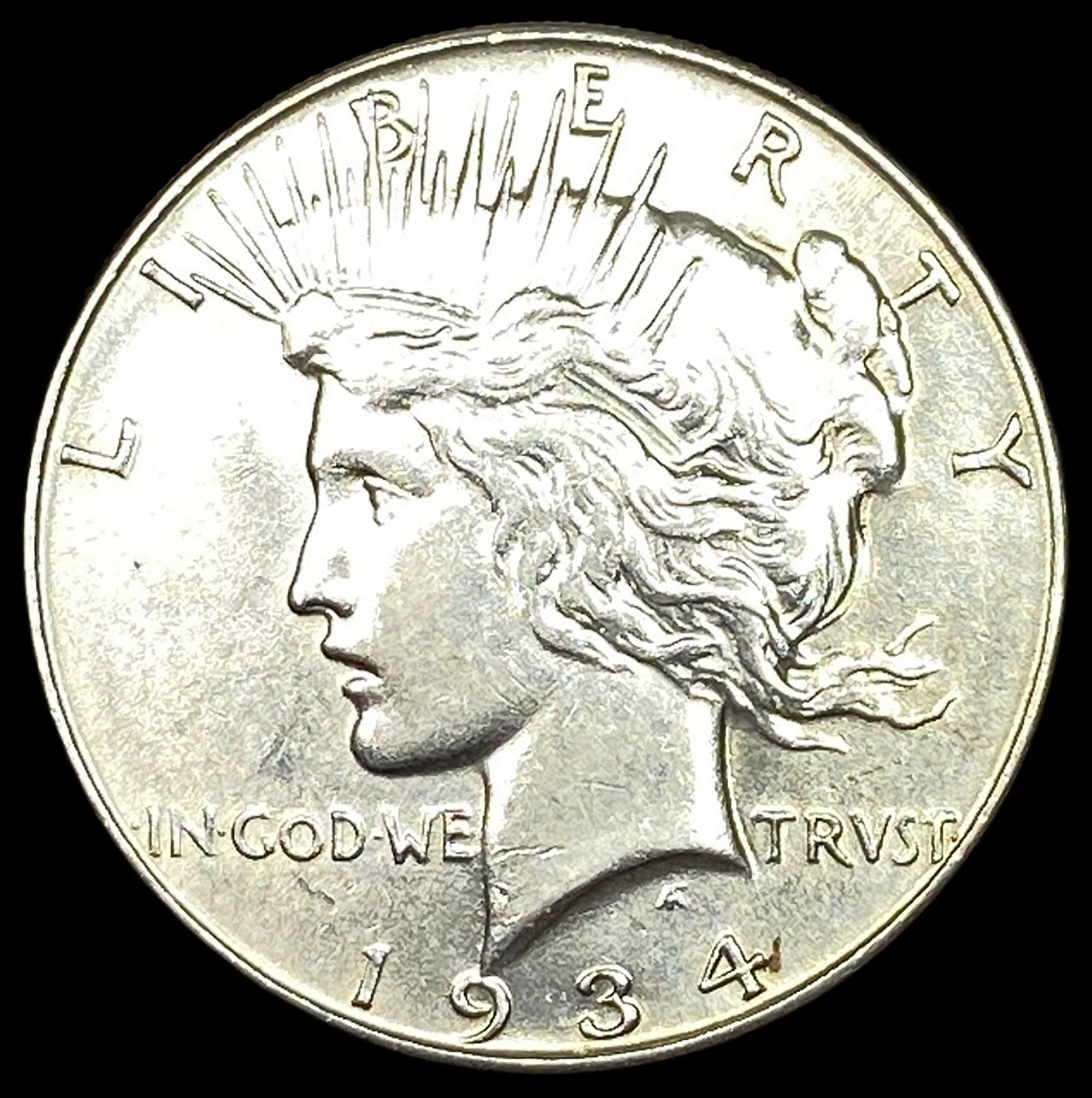 1934 Silver Peace Dollar CLOSELY UNCIRCULATED (1 of 2)
