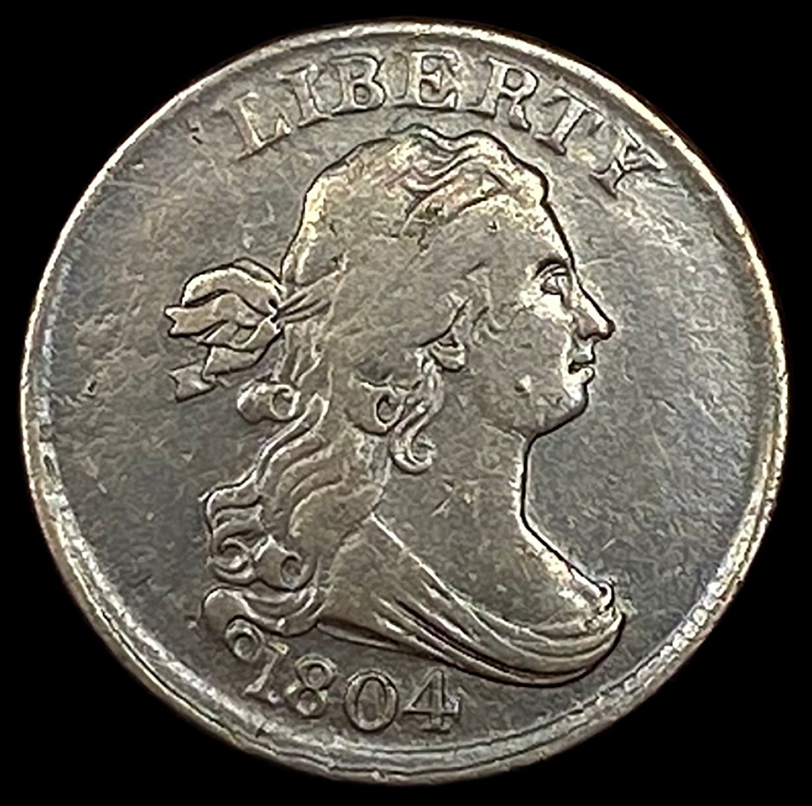 1804 Copper Half Cent Draped Bust ABOUT UNCIRCULATED (1 of 2)