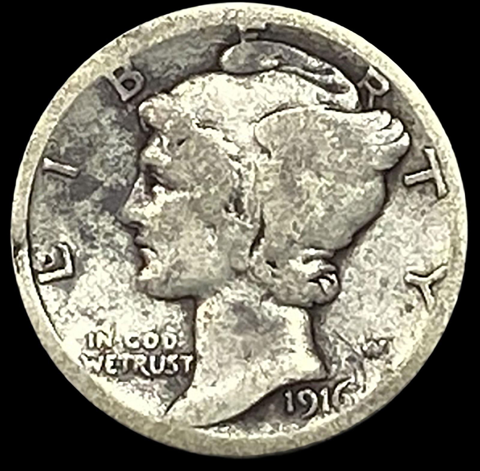 1916 Mercury Dime NICELY CIRCULATED (1 of 2)