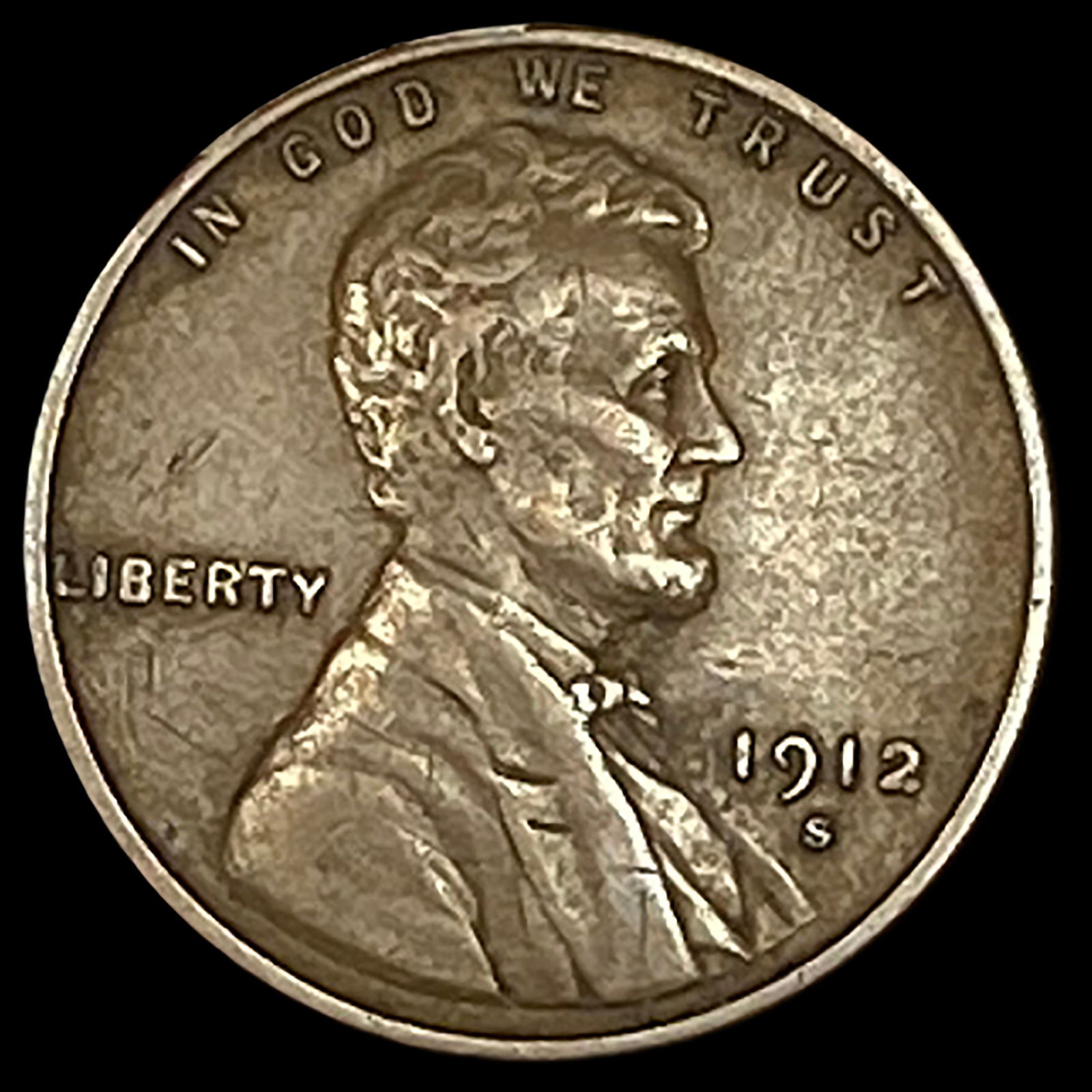 1912-S Lincoln Wheat Cent ABOUT UNCIRCULATED (1 of 2)