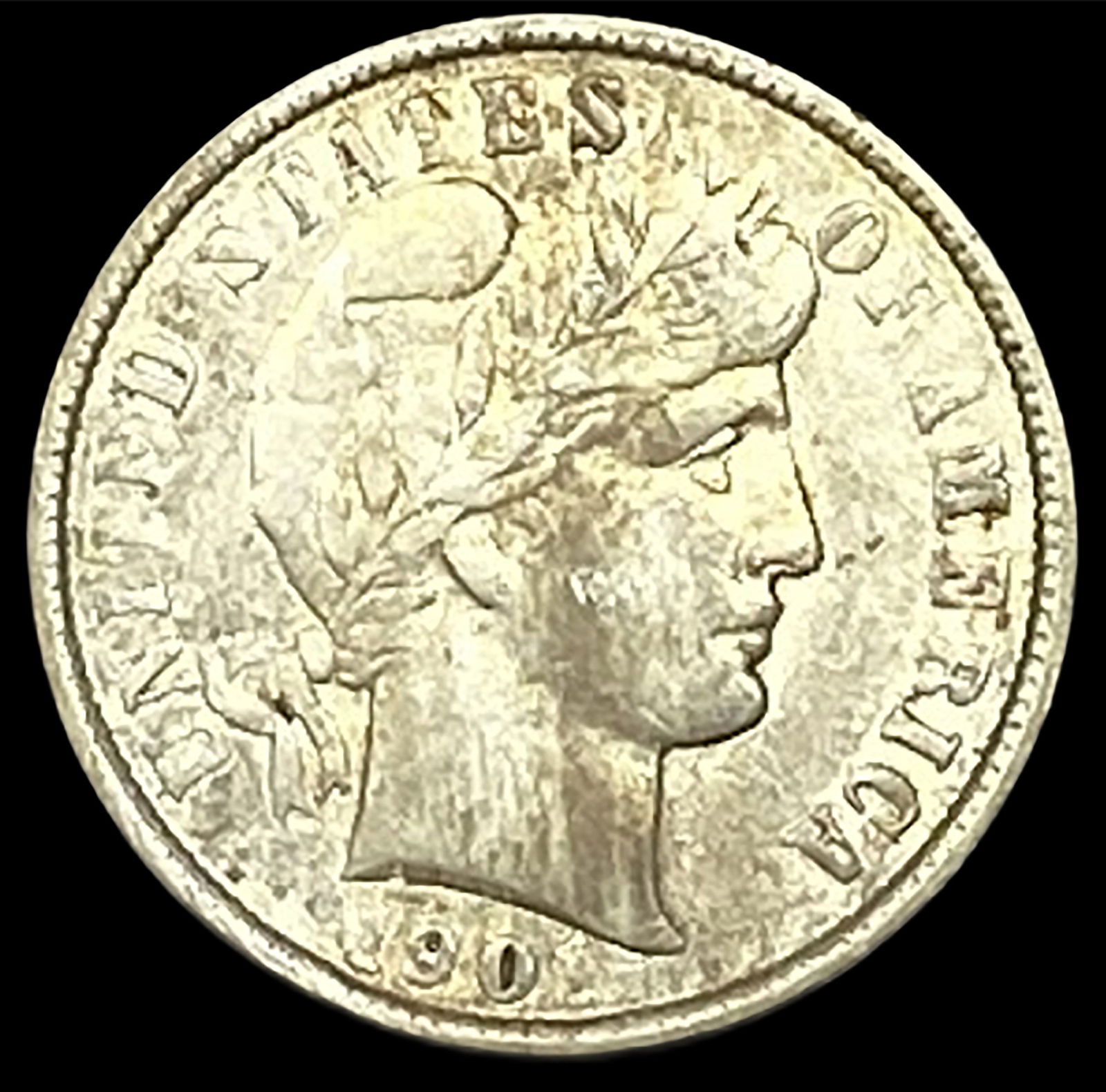 1901-O Silver Barber Dime CLOSELY UNCIRCULATED (1 of 2)