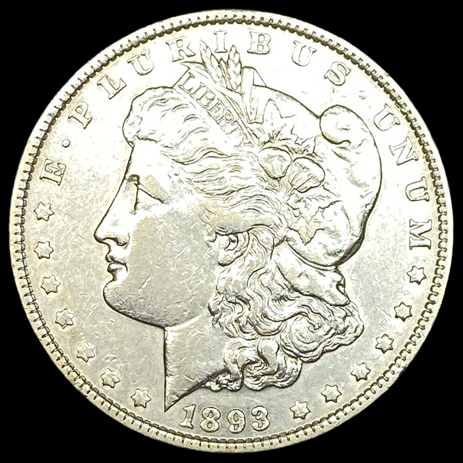 1893-S Silver Morgan Dollar NEARLY UNCIRCULATED (1 of 2)