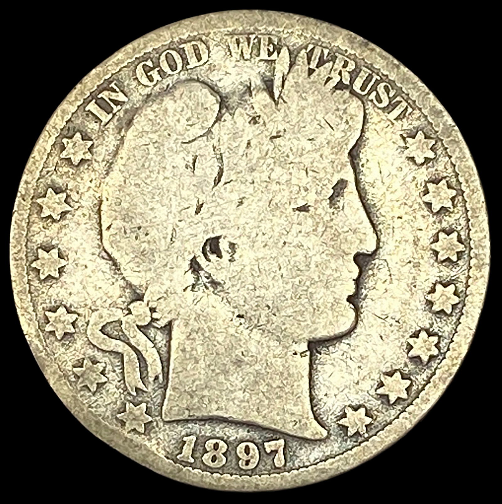 1897-O Silver Barber Half Dollar NICELY CIRCULATED (1 of 2)