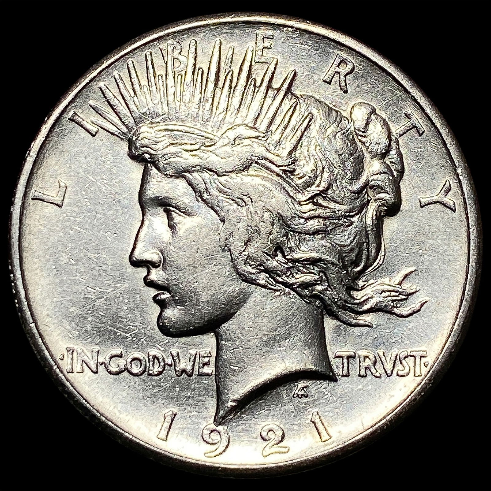 1921 Silver Peace Dollar CLOSELY UNCIRCULATED (1 of 2)