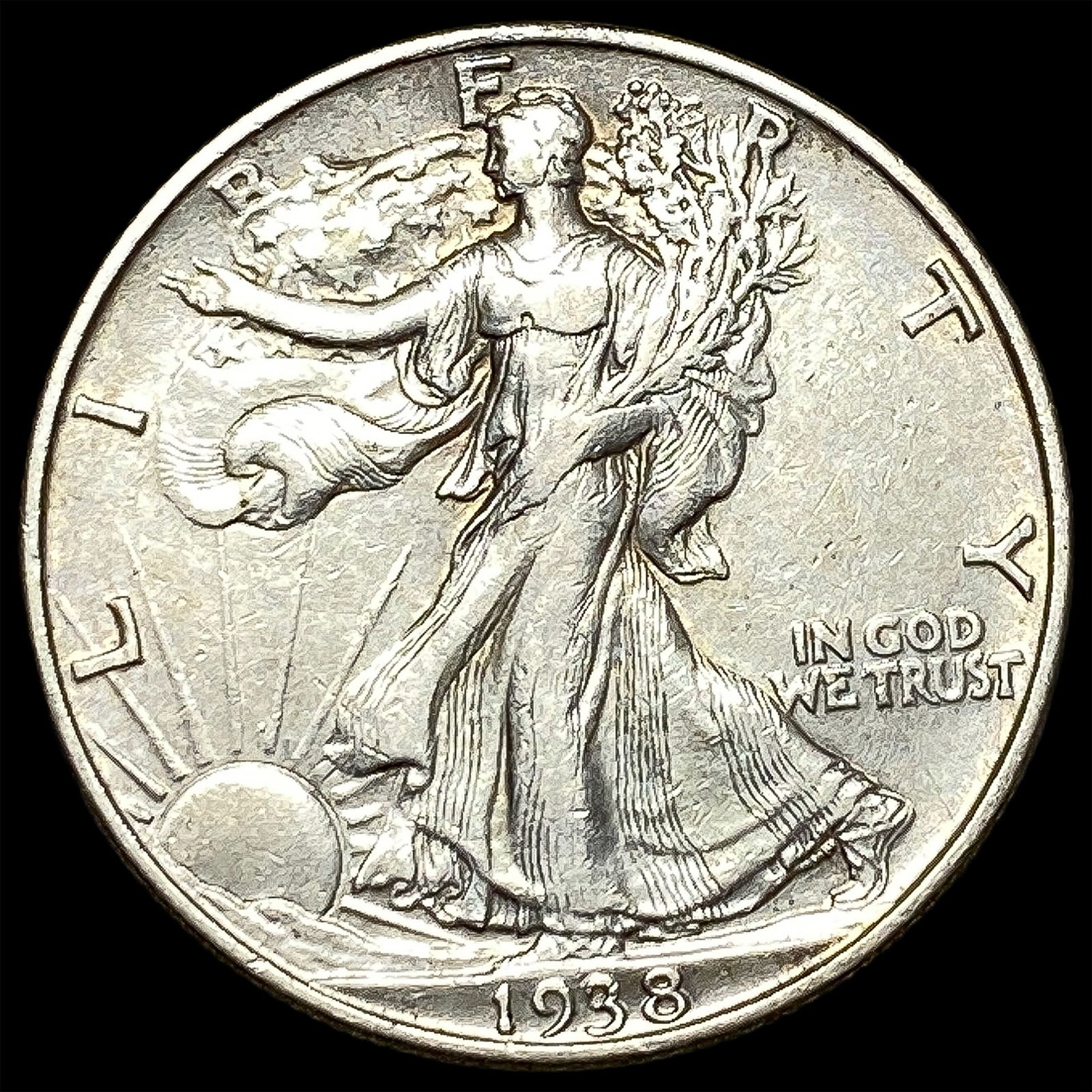 1938-D Silver Walking Liberty Half Dollar CLOSELY UNCIRCULATED (1 of 2)
