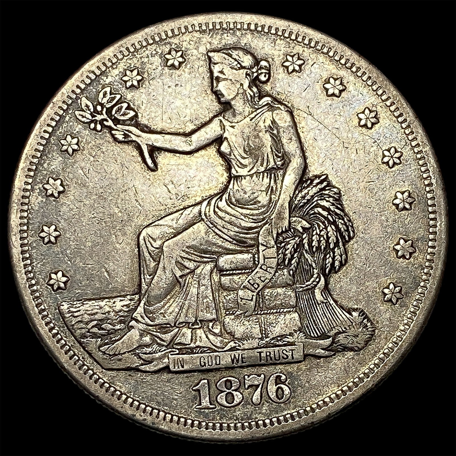 1876-S Silver Trade Dollar ABOUT UNCIRCULATED (1 of 2)