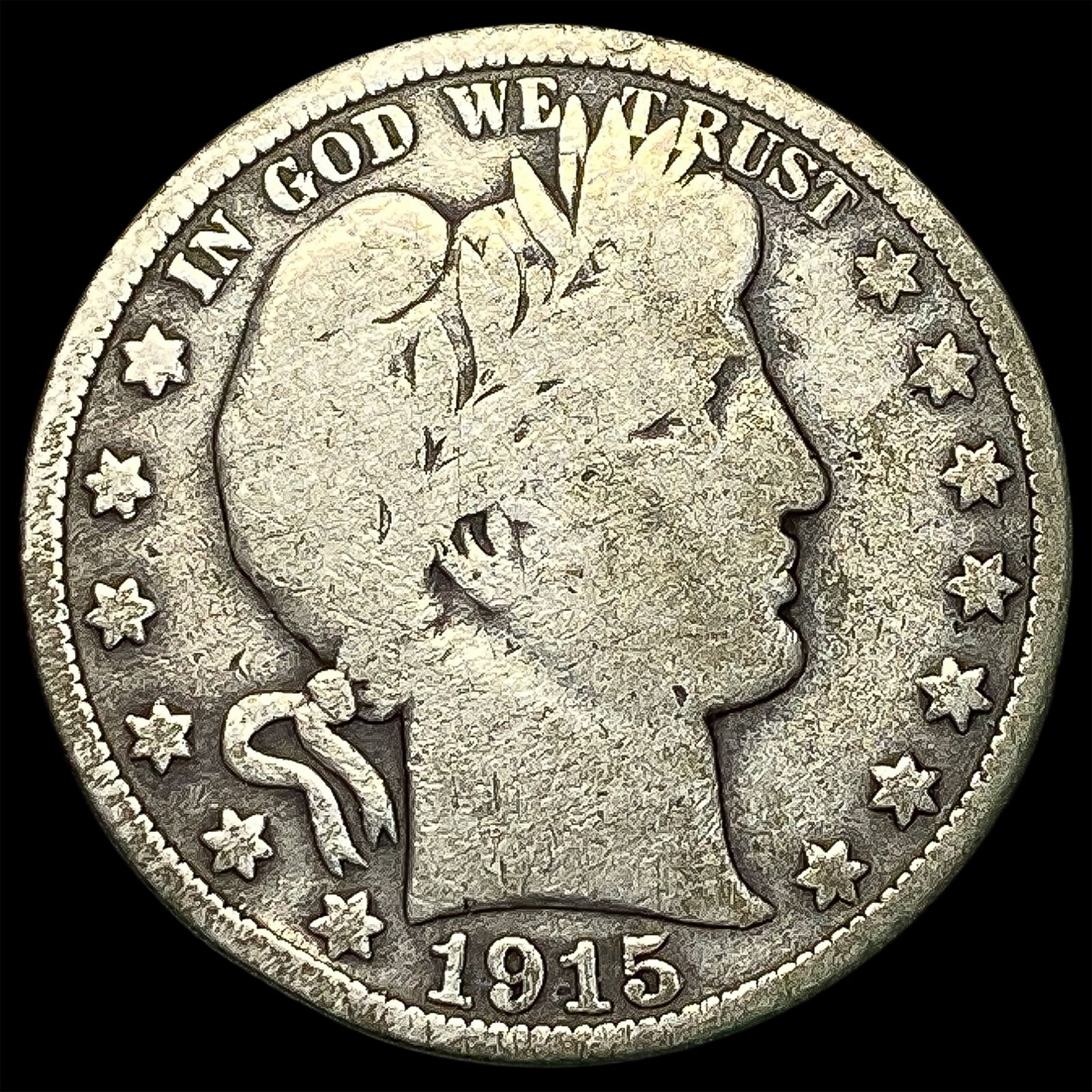 1915 Silver Barber Half Dollar NICELY CIRCULATED (1 of 2)